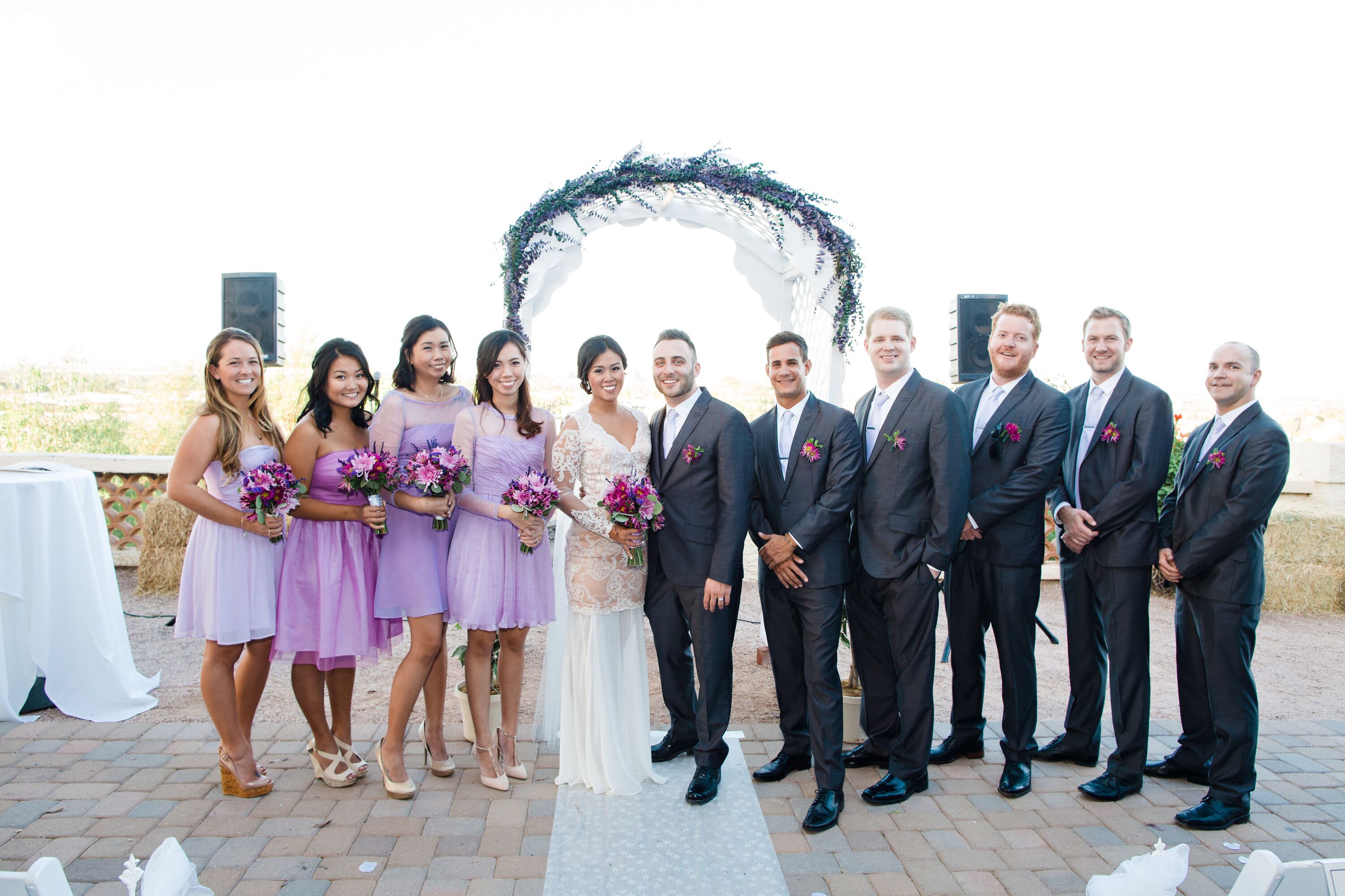 Lilac Wedding Party at Rustler’s Roose in Phoenix, Arizona