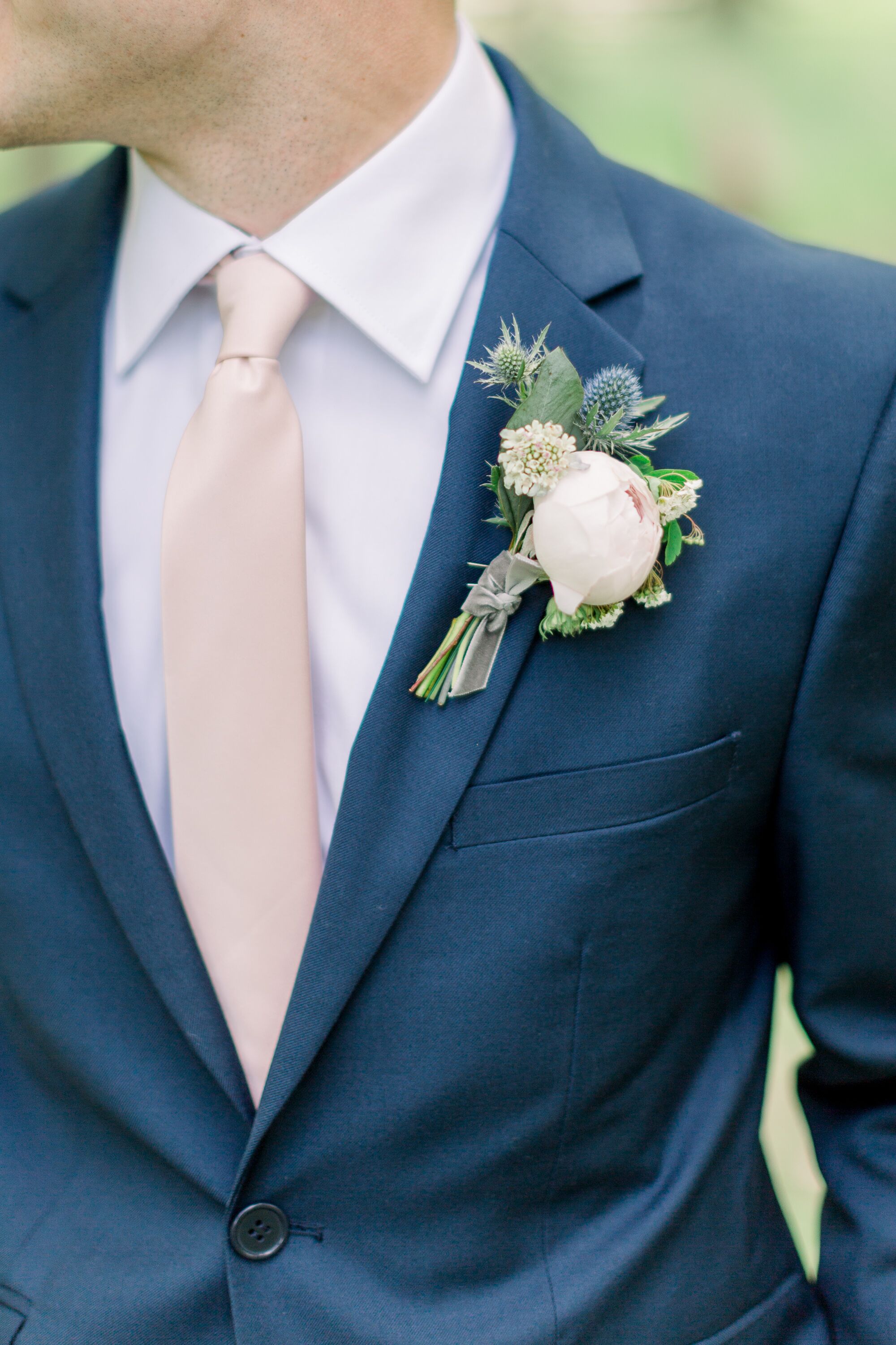 Natural, Spring-Inspired Boutonniere