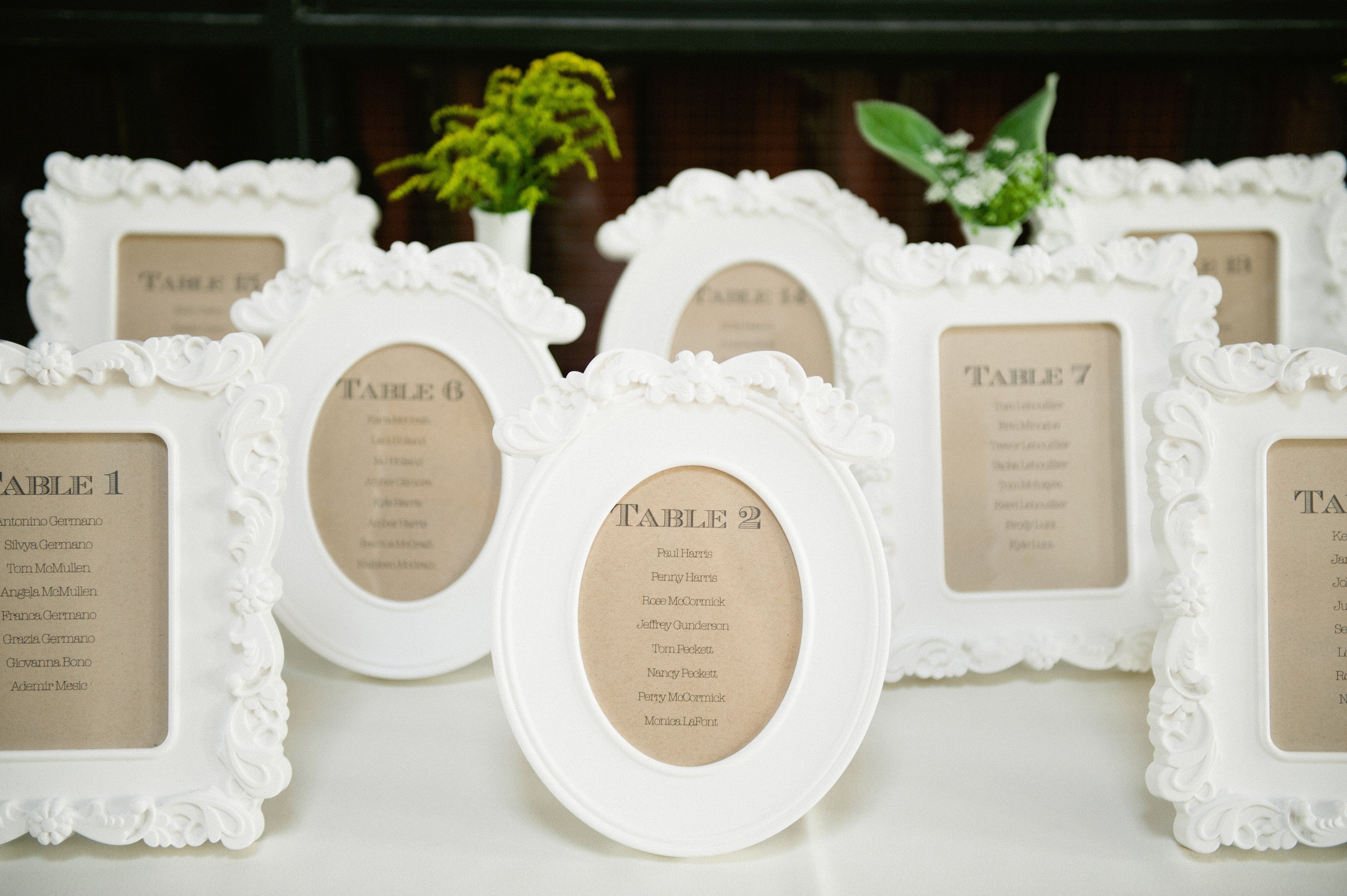 table assignment photo frame