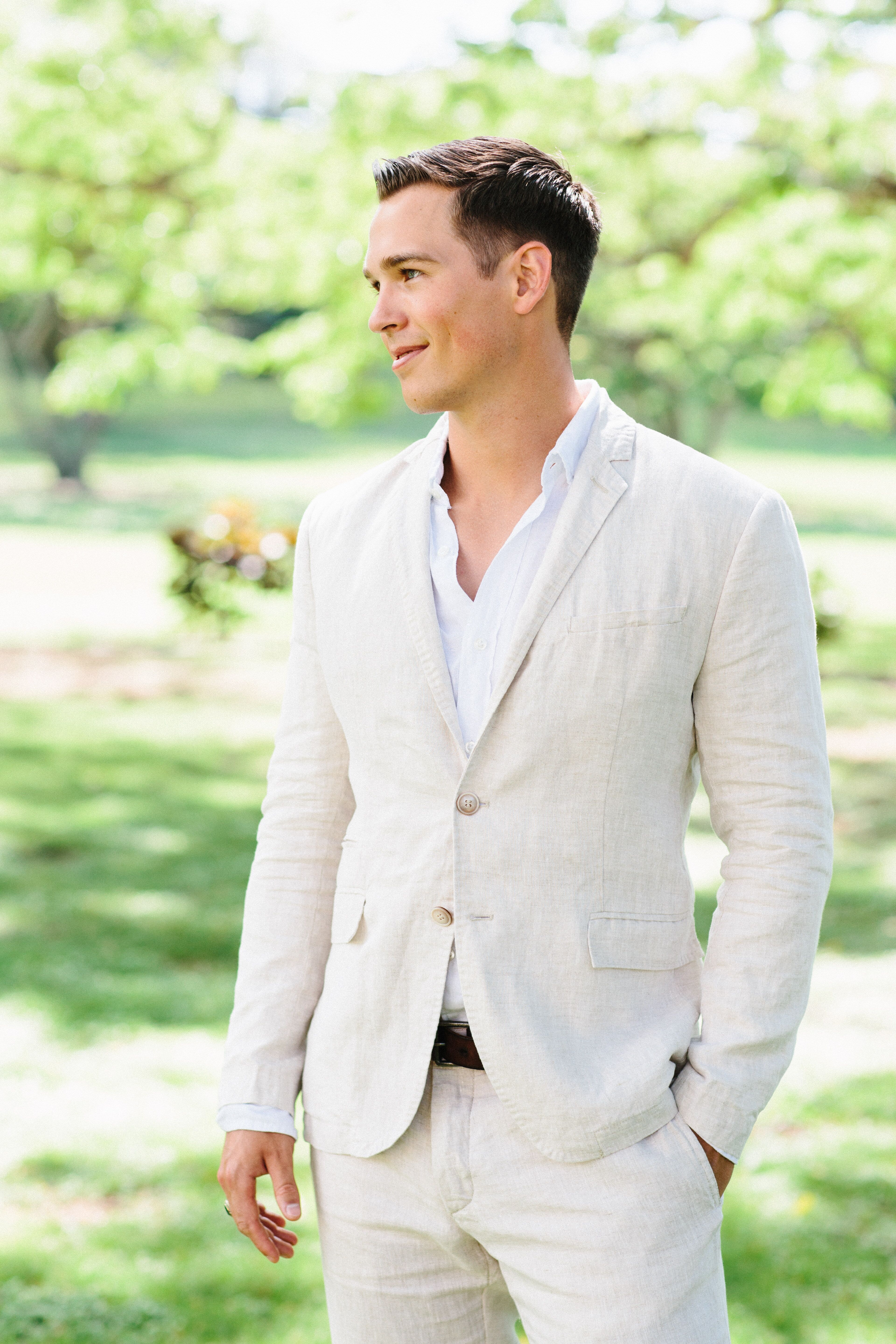 Linen Groom's Suit