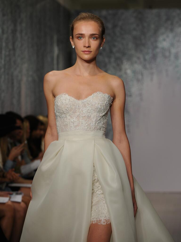 Monique Lhuillier two-in-one wedding dress