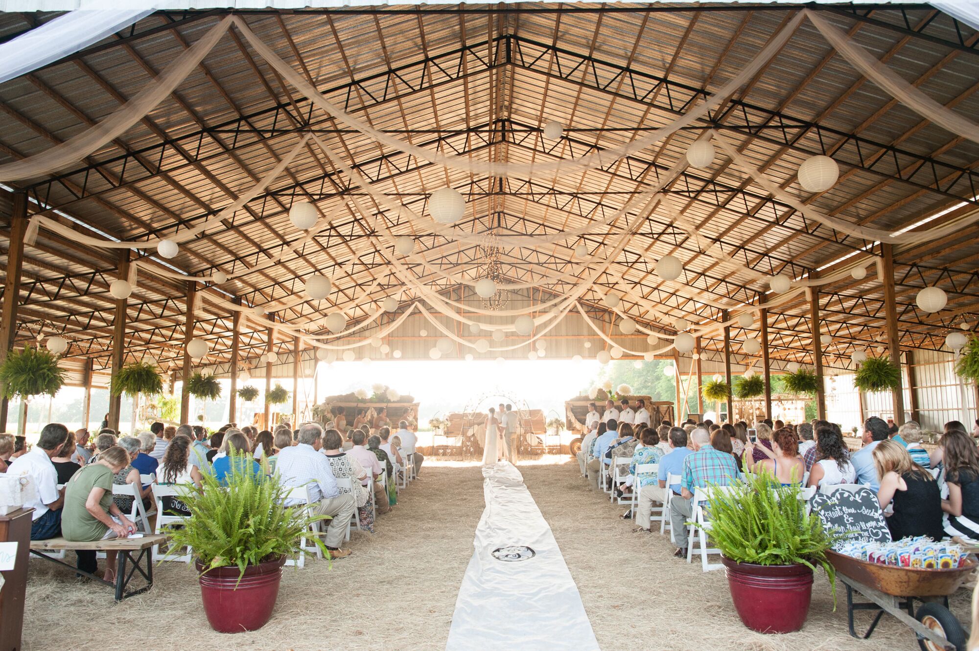 Neutral and White Rustic Wedding Fans