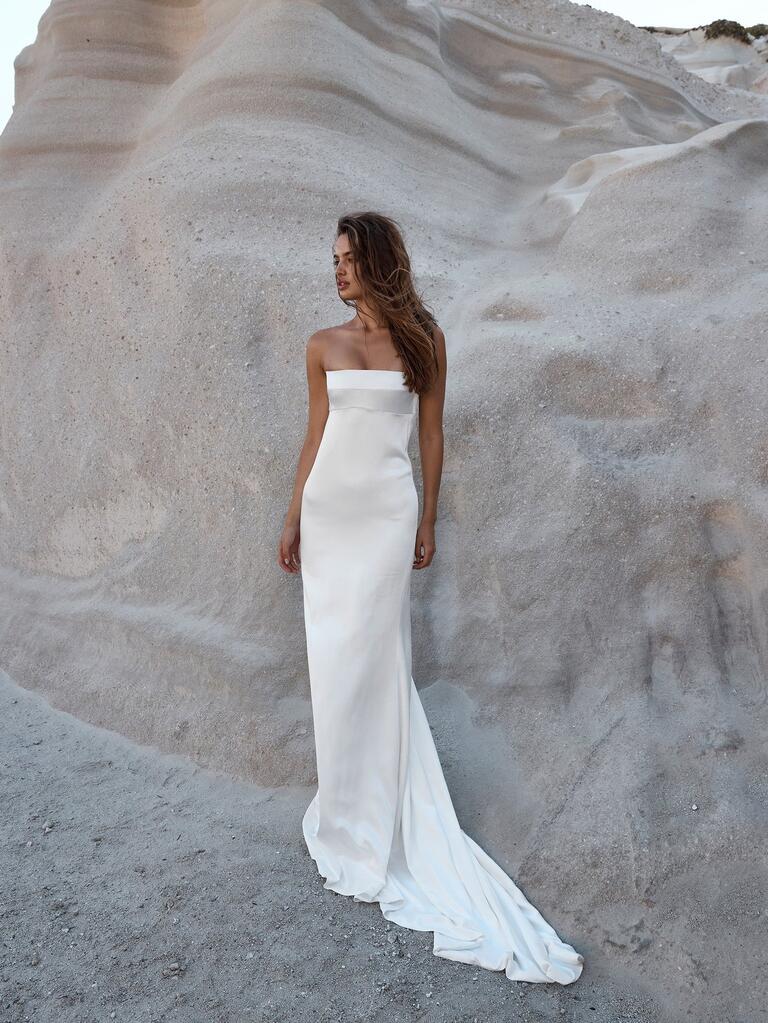 princess polly baby blue dress A Casual Island Adventure Elopement with a Black Dress · Rock n Roll Bride main image 0
