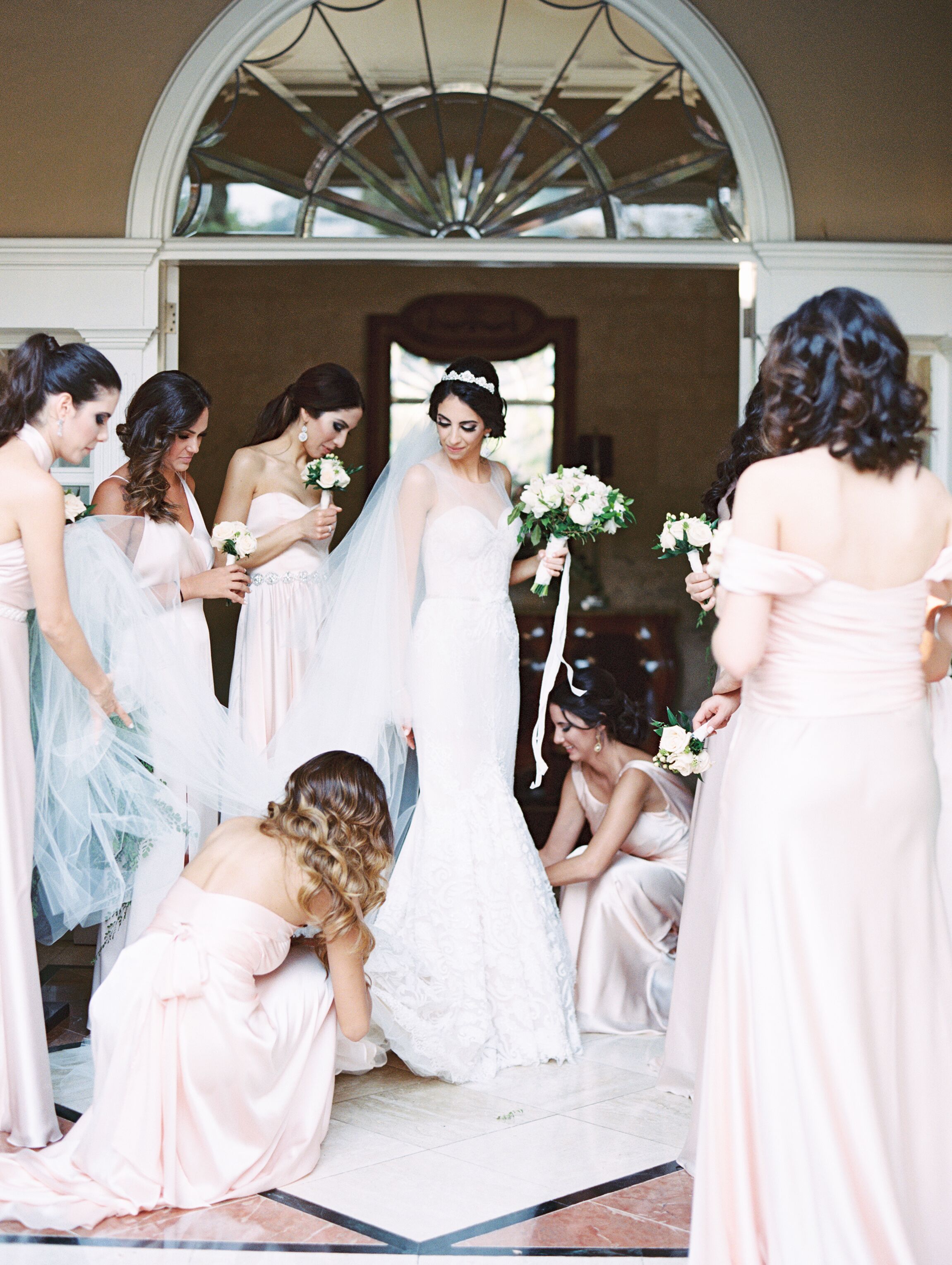 Pale Pink Bridesmaid Dresses