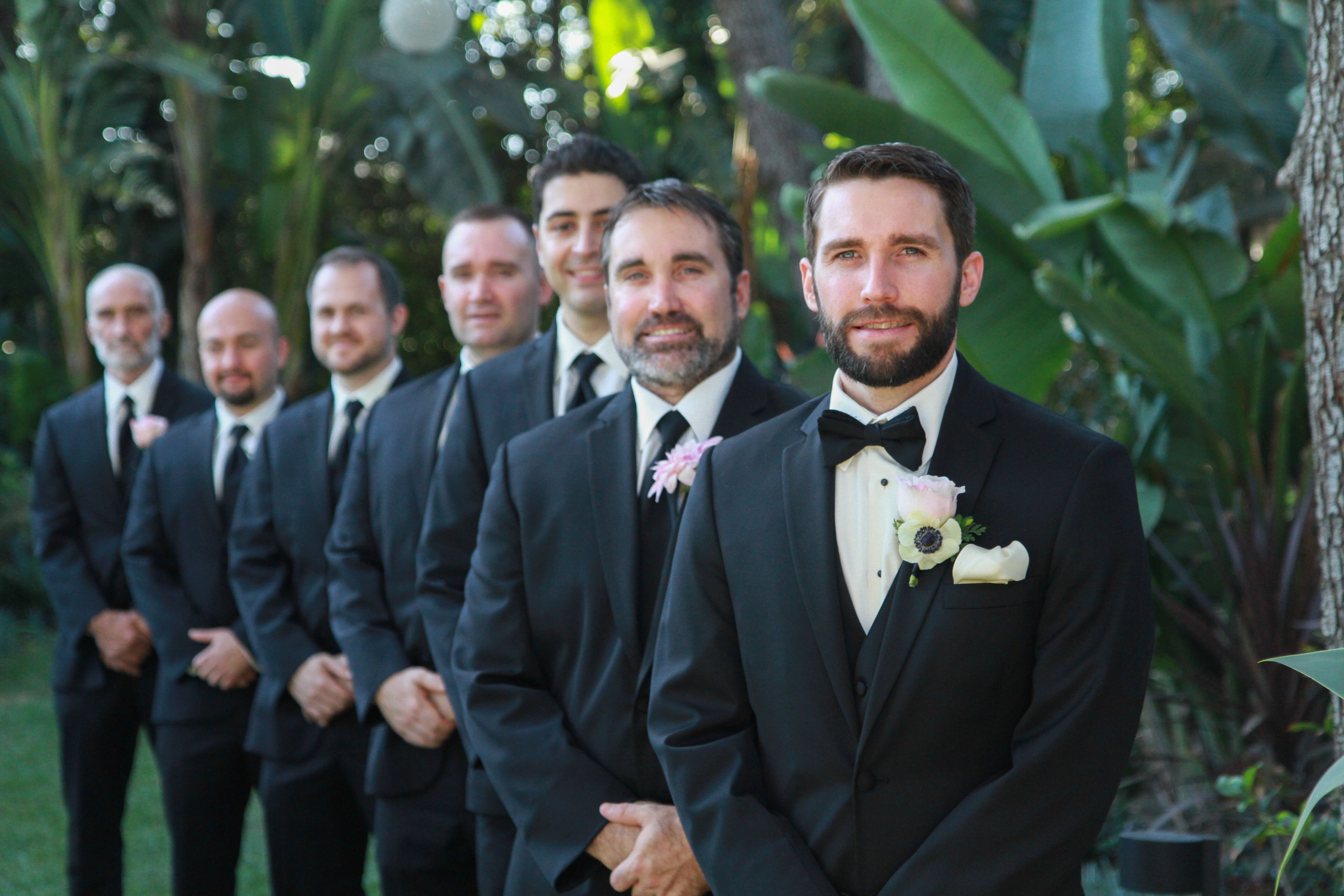 Black best sale suit groomsmen