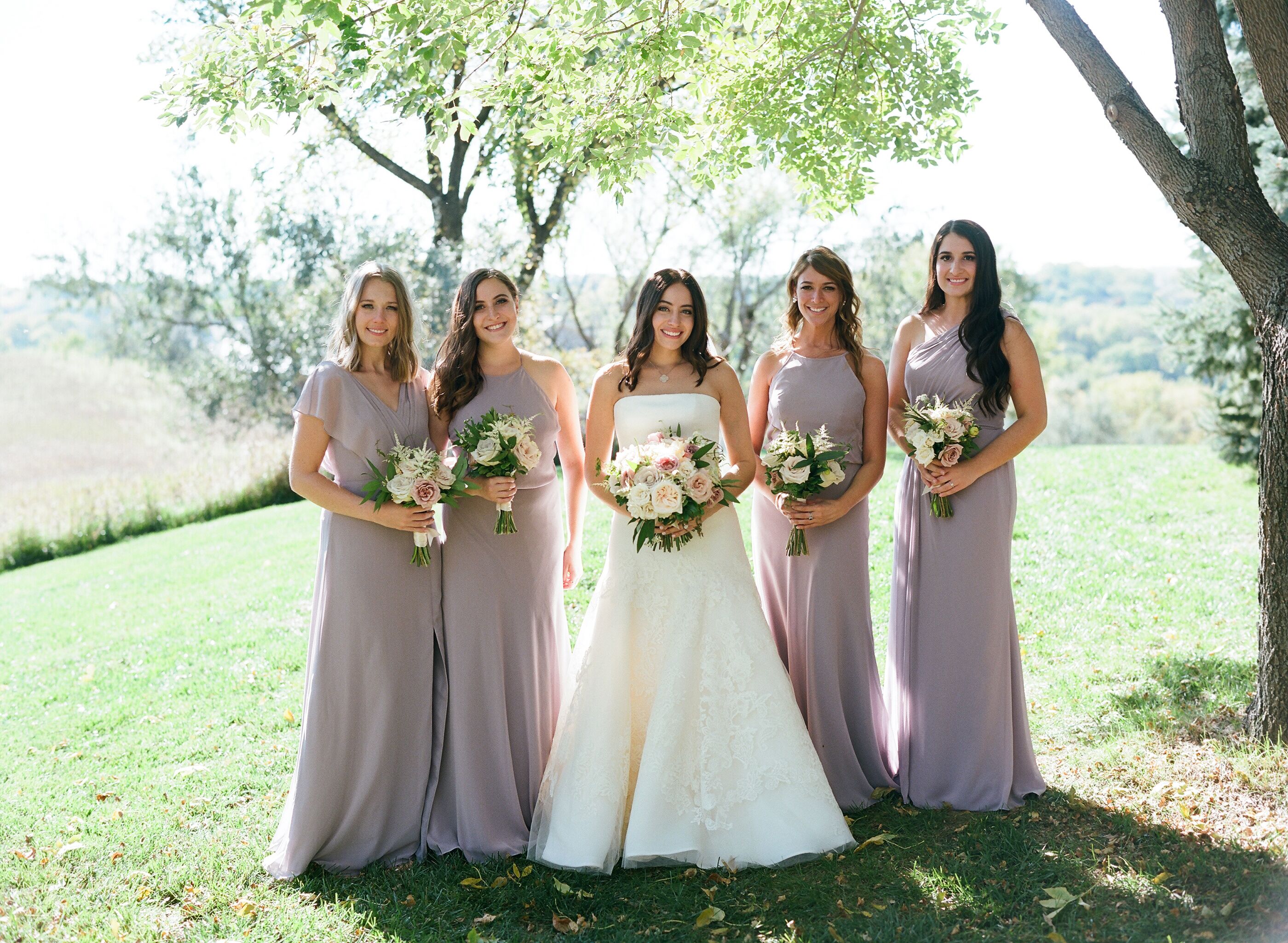 pale lavender bridesmaid dresses