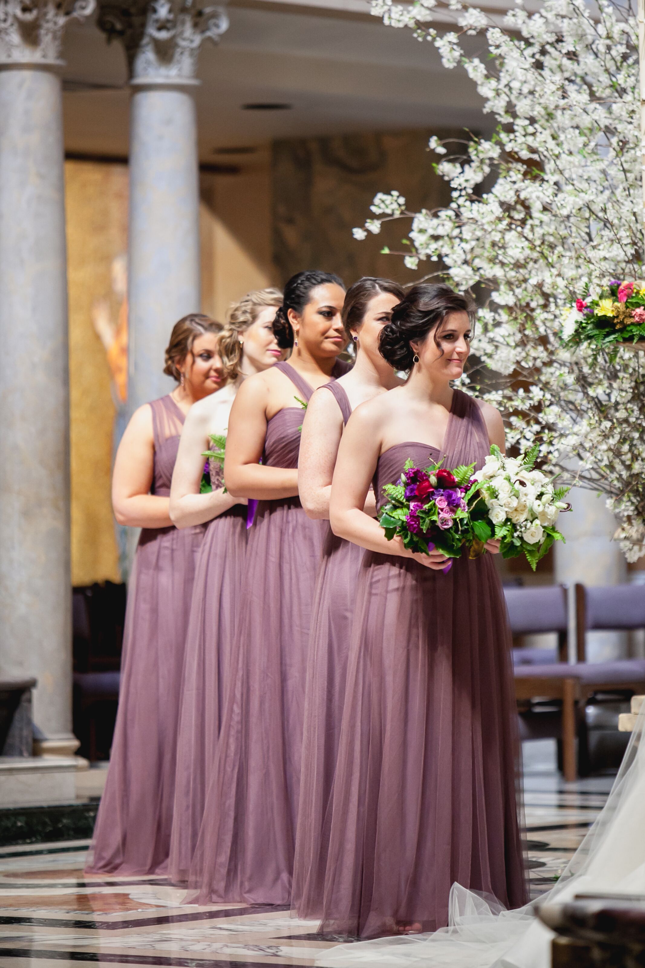 Soft purple bridesmaid store dresses