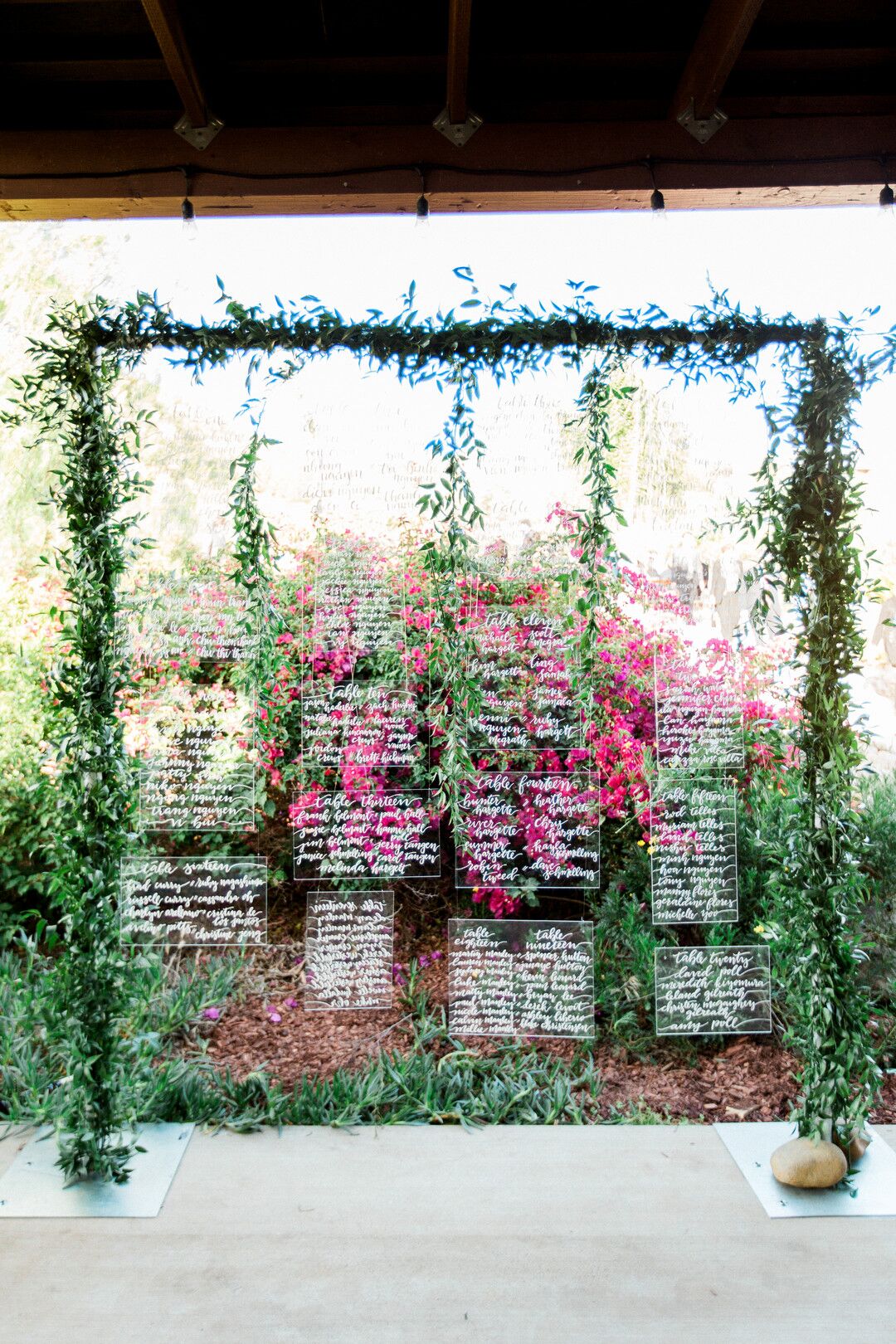 VineFramed Acrylic Seating Chart