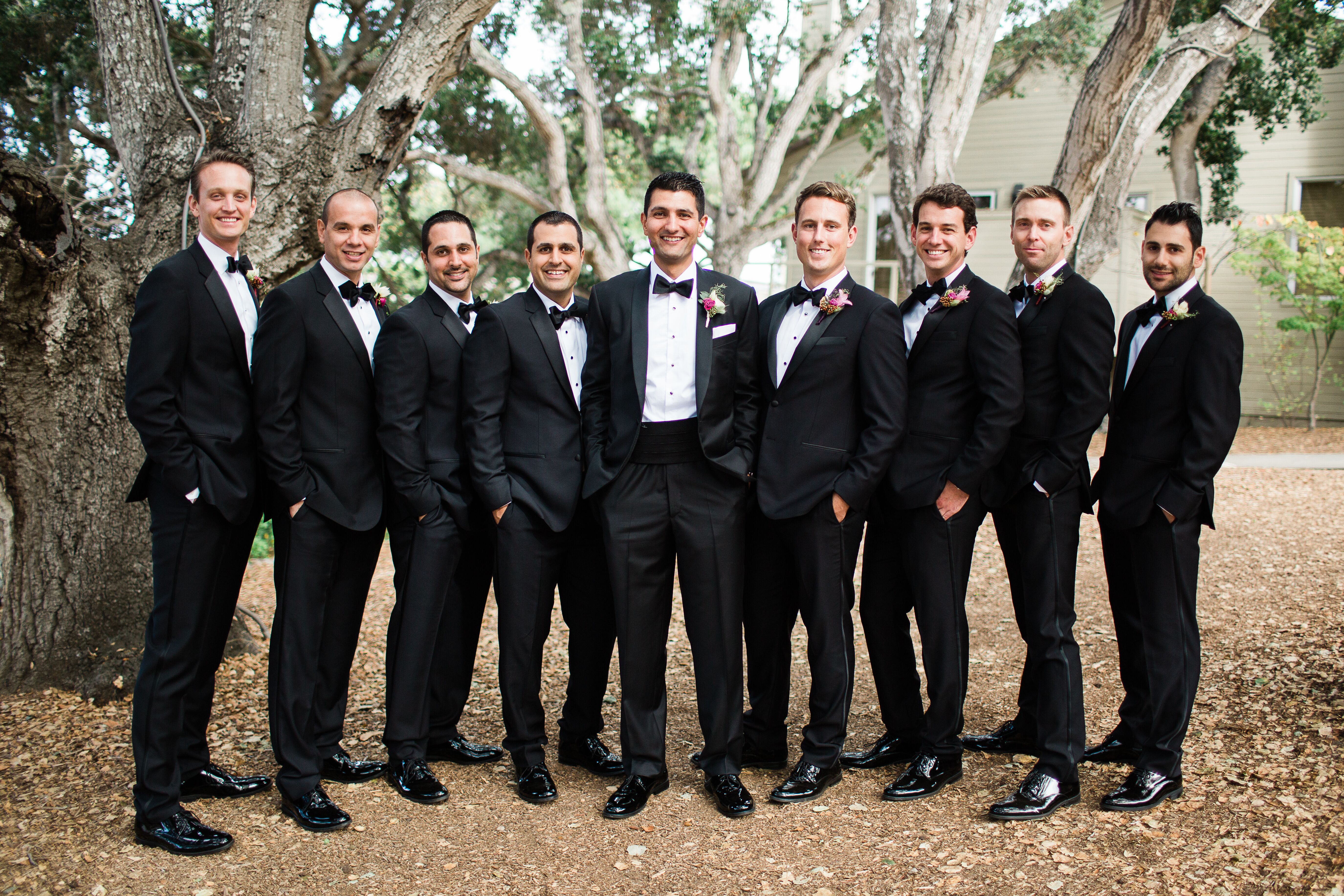 Black tuxedo wedding on sale party