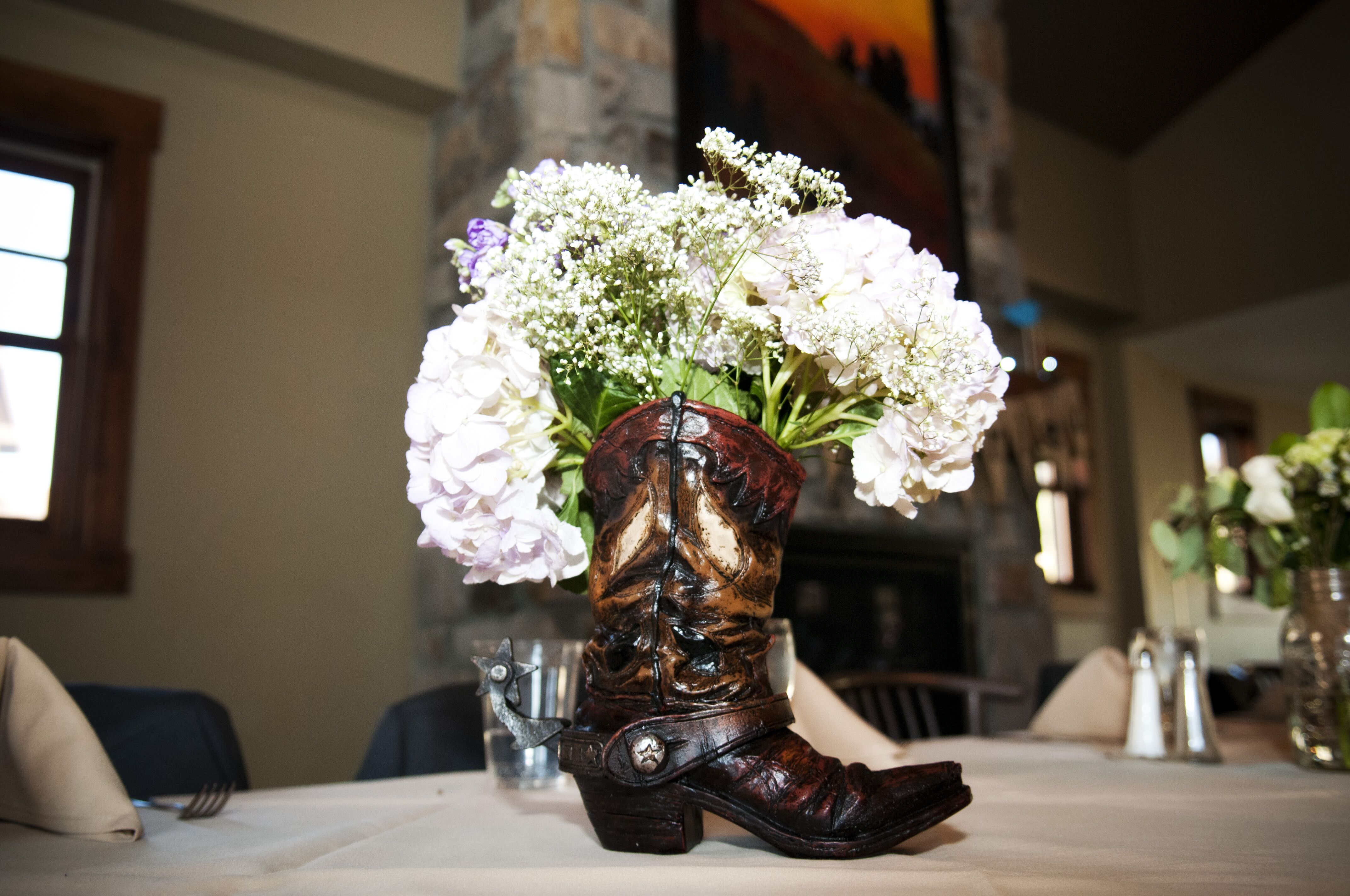 Cowboy store boot decorations