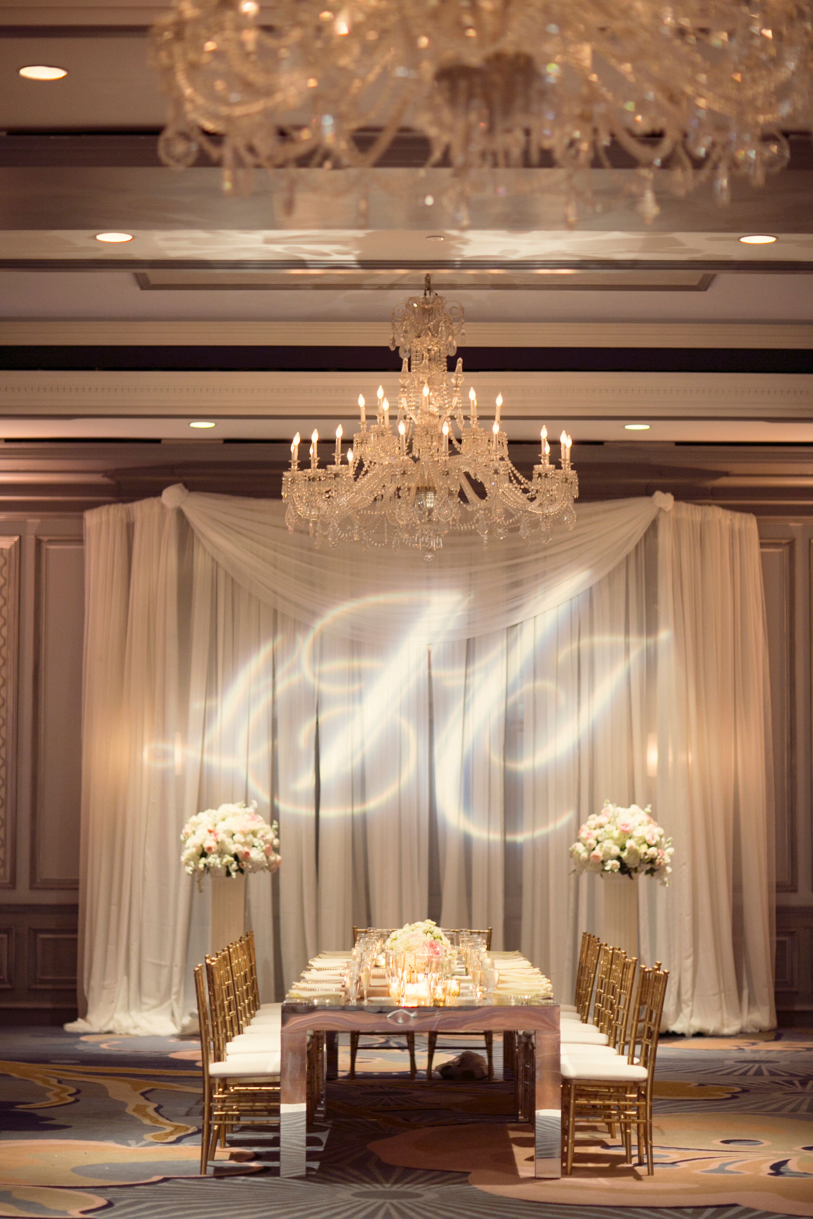 Monogram Head Table Spotlight