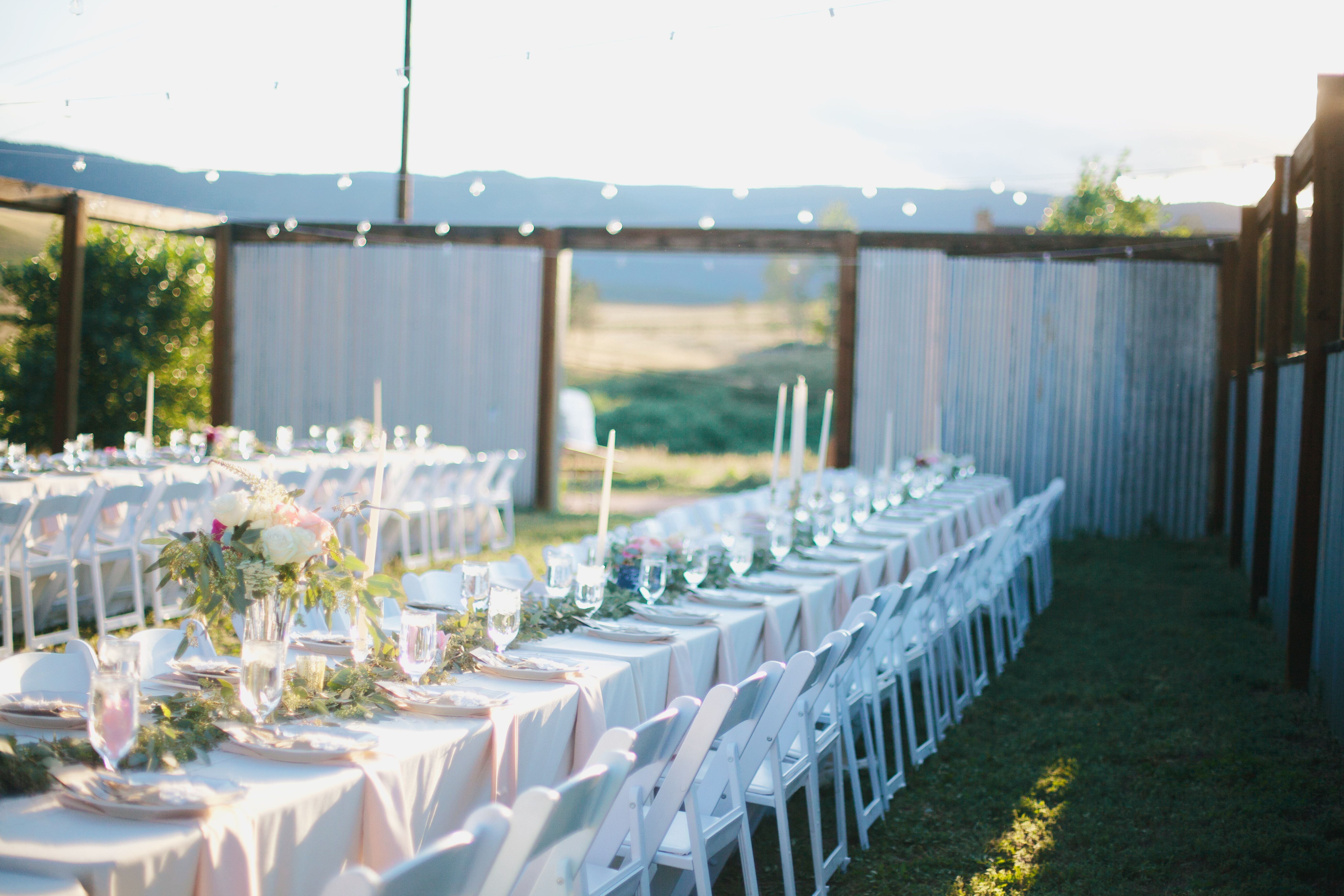 Romantic, Rustic Reception With Lush Greenery