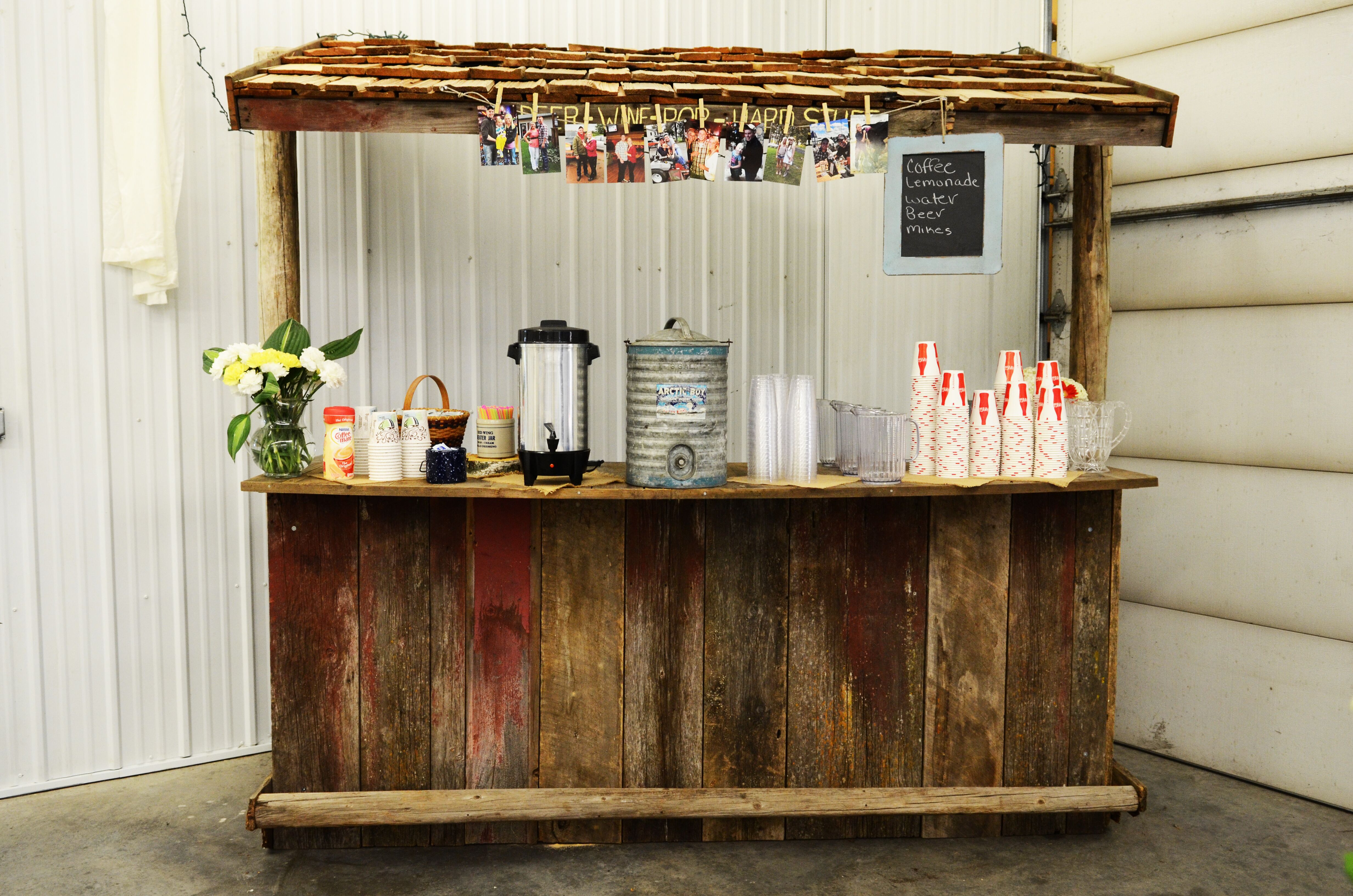 DIY Rustic Wooden Bar