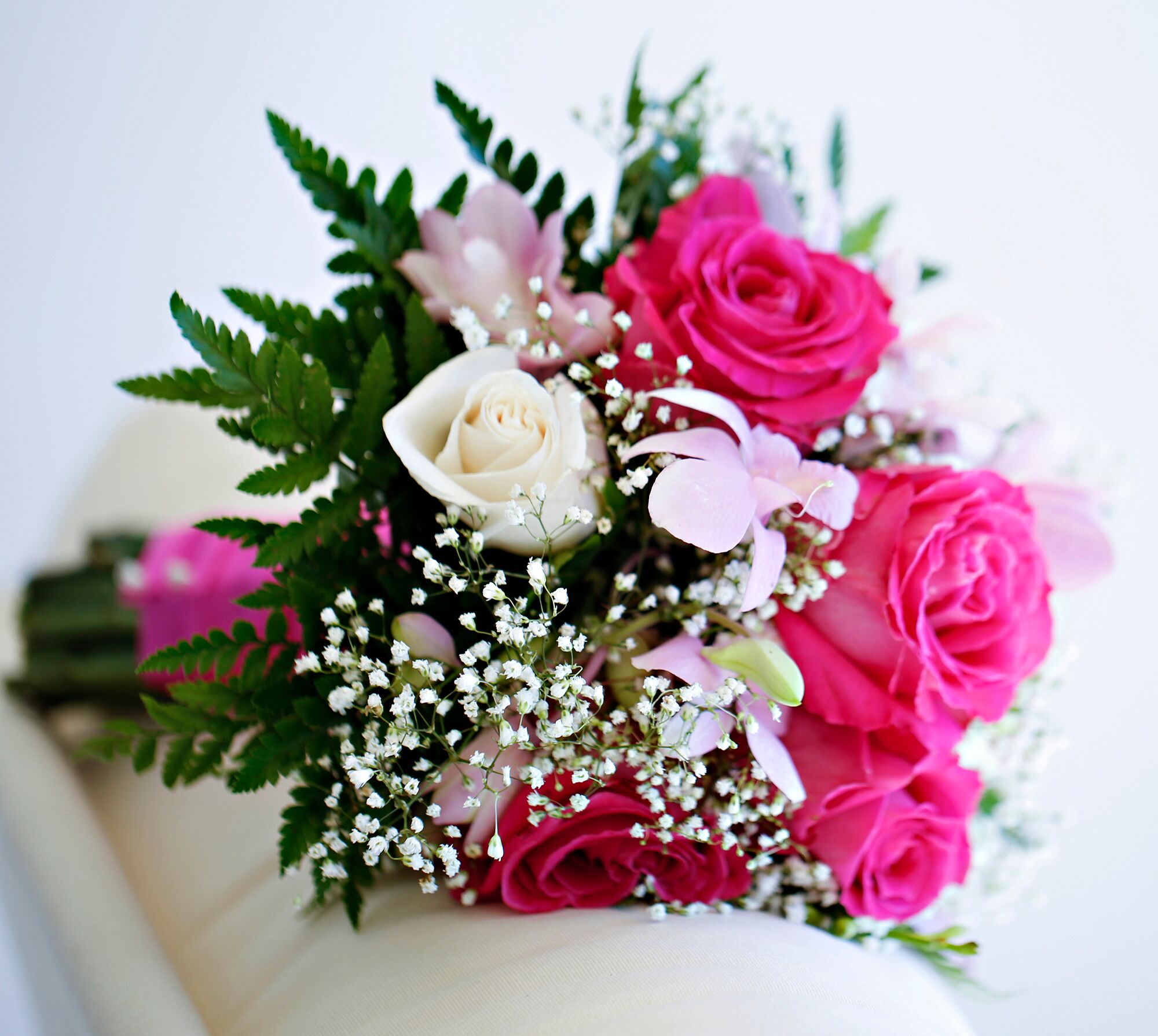 White And Pink Rose Bouquet