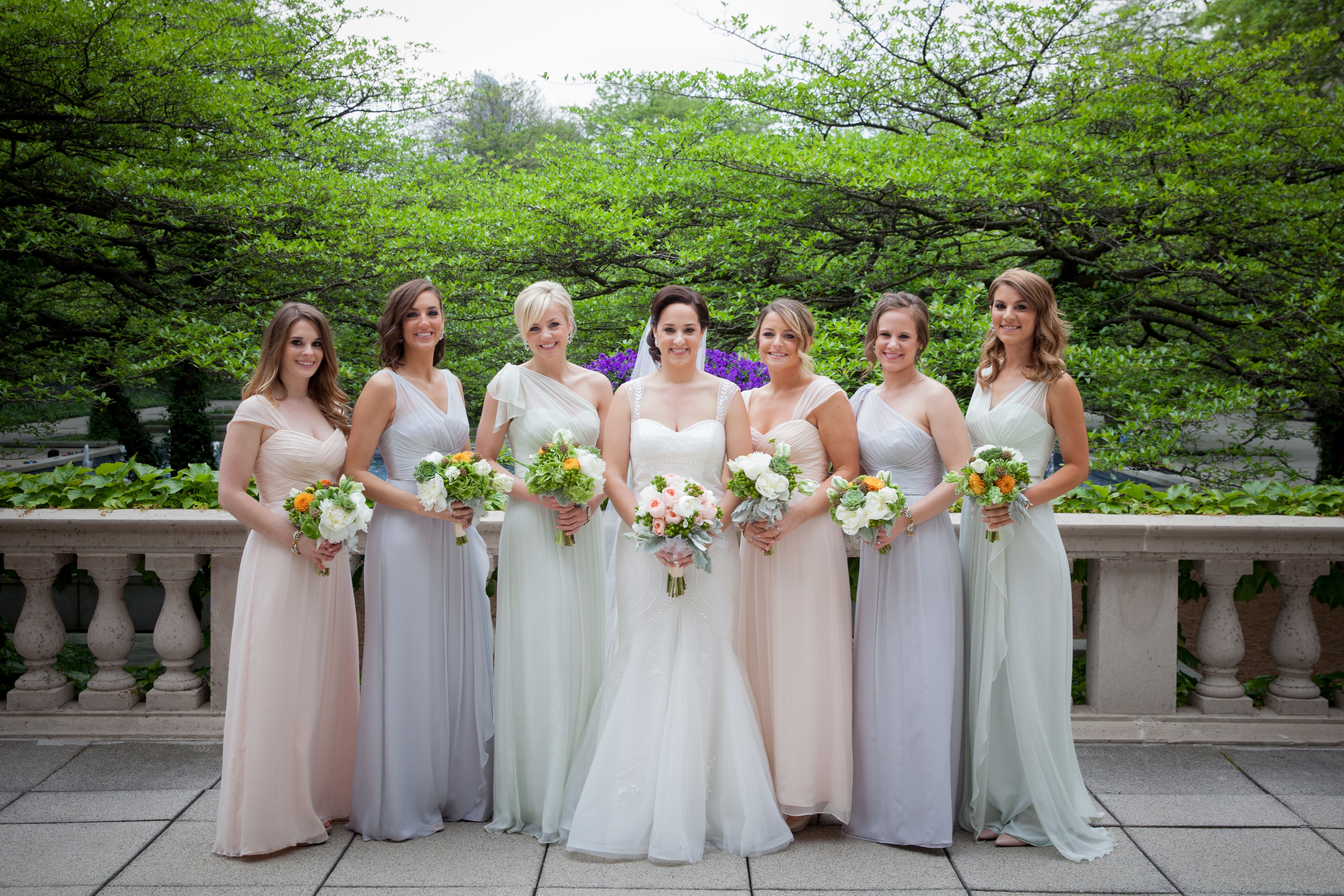 The bridal party at amsale sale