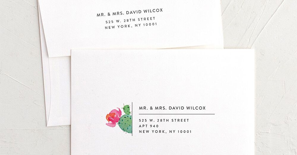 Guest Address Labels RSVP Invitation Modern Wedding Return Address Labels 