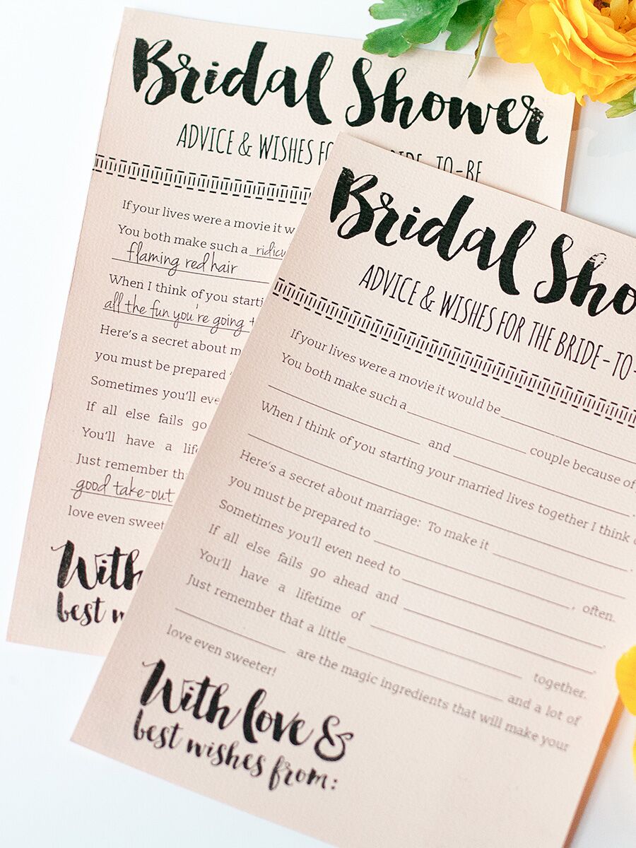 10 Printable Bridal Shower Games to DIY