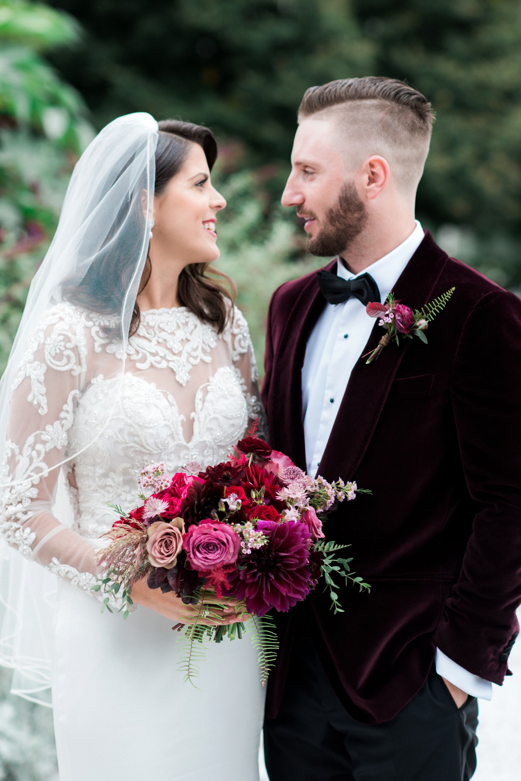 Velvet tuxedo wedding sale