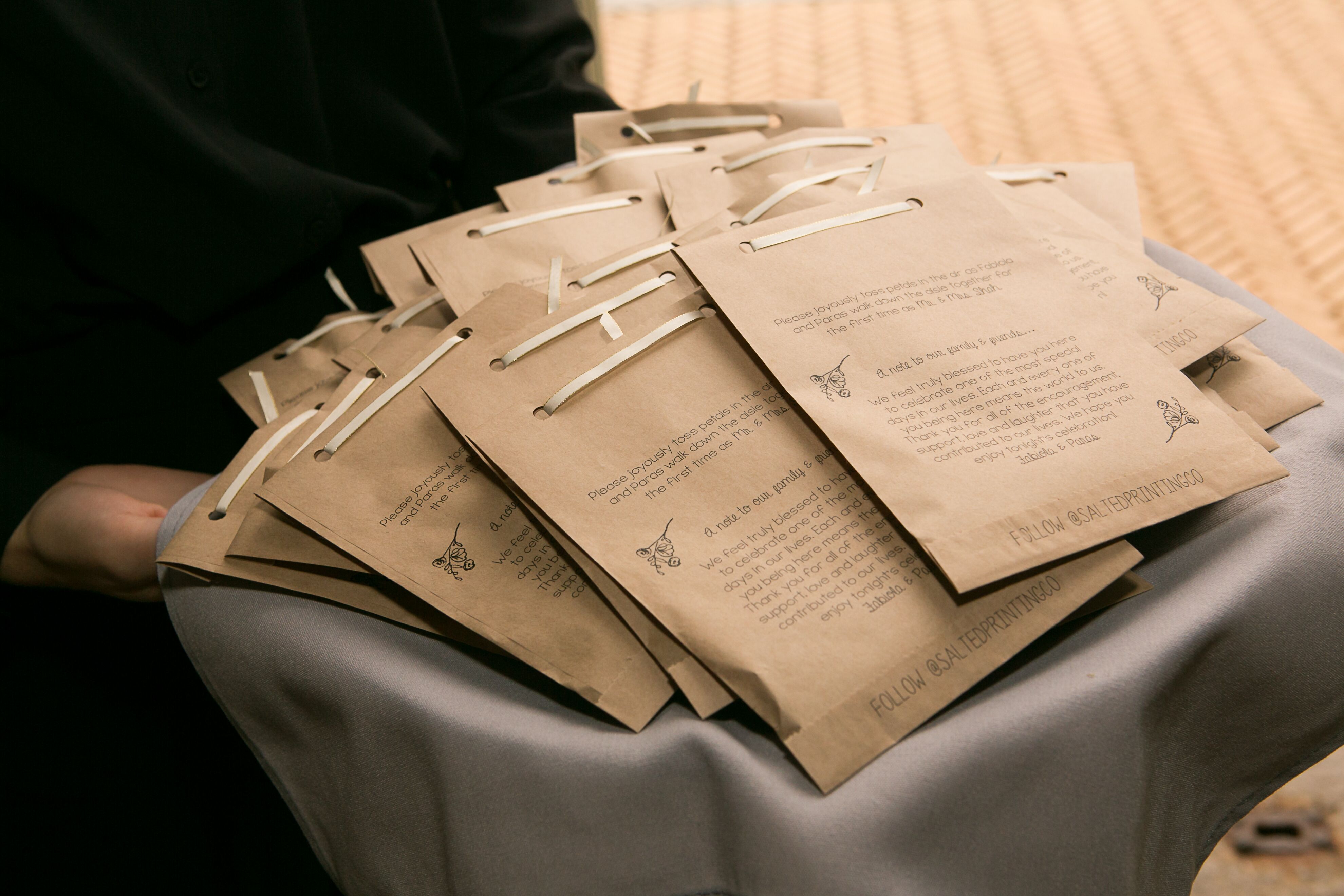 Personalized Kraft Paper Petal Toss Packets