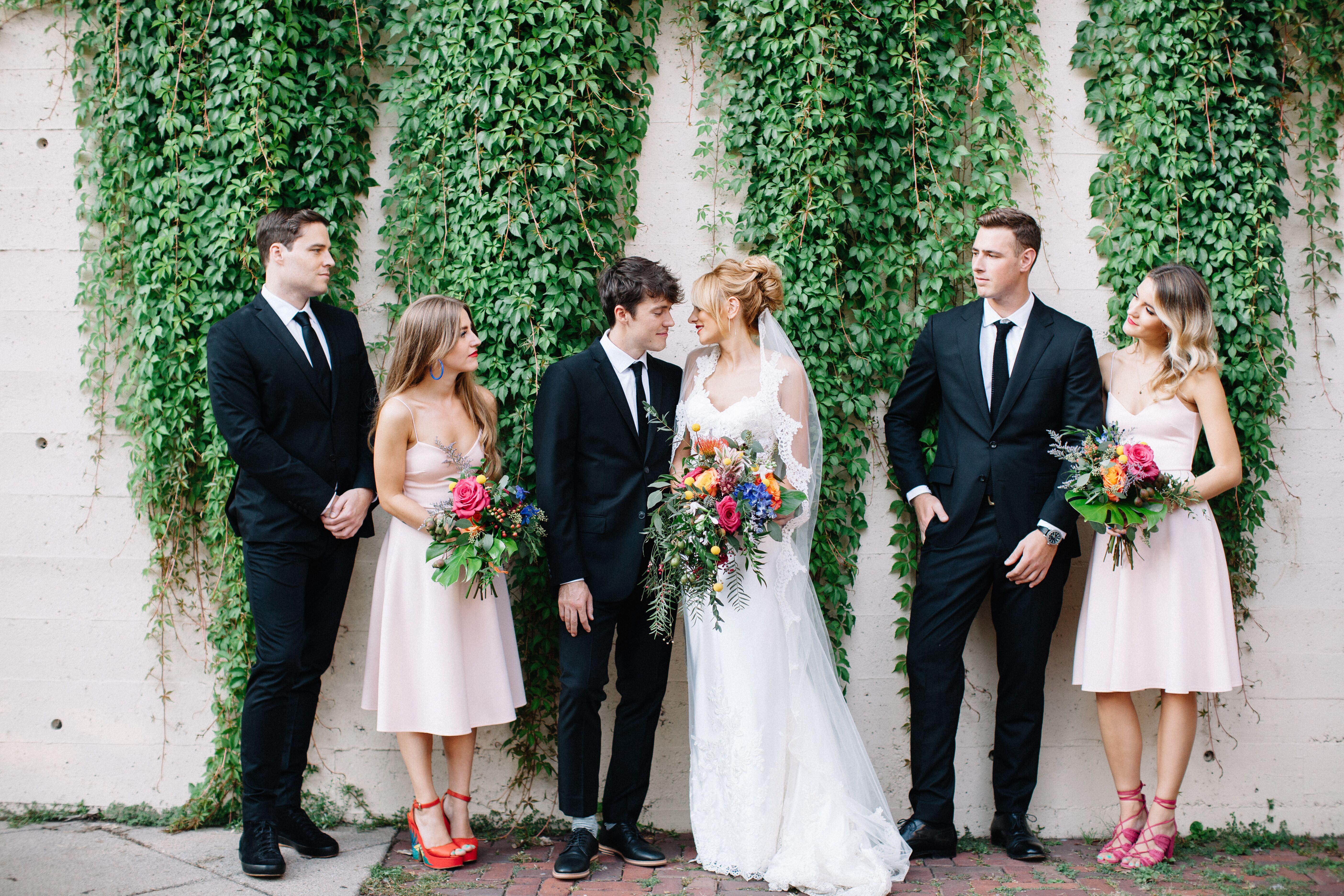 Small Wedding Party in Simple Yet Classic Attire