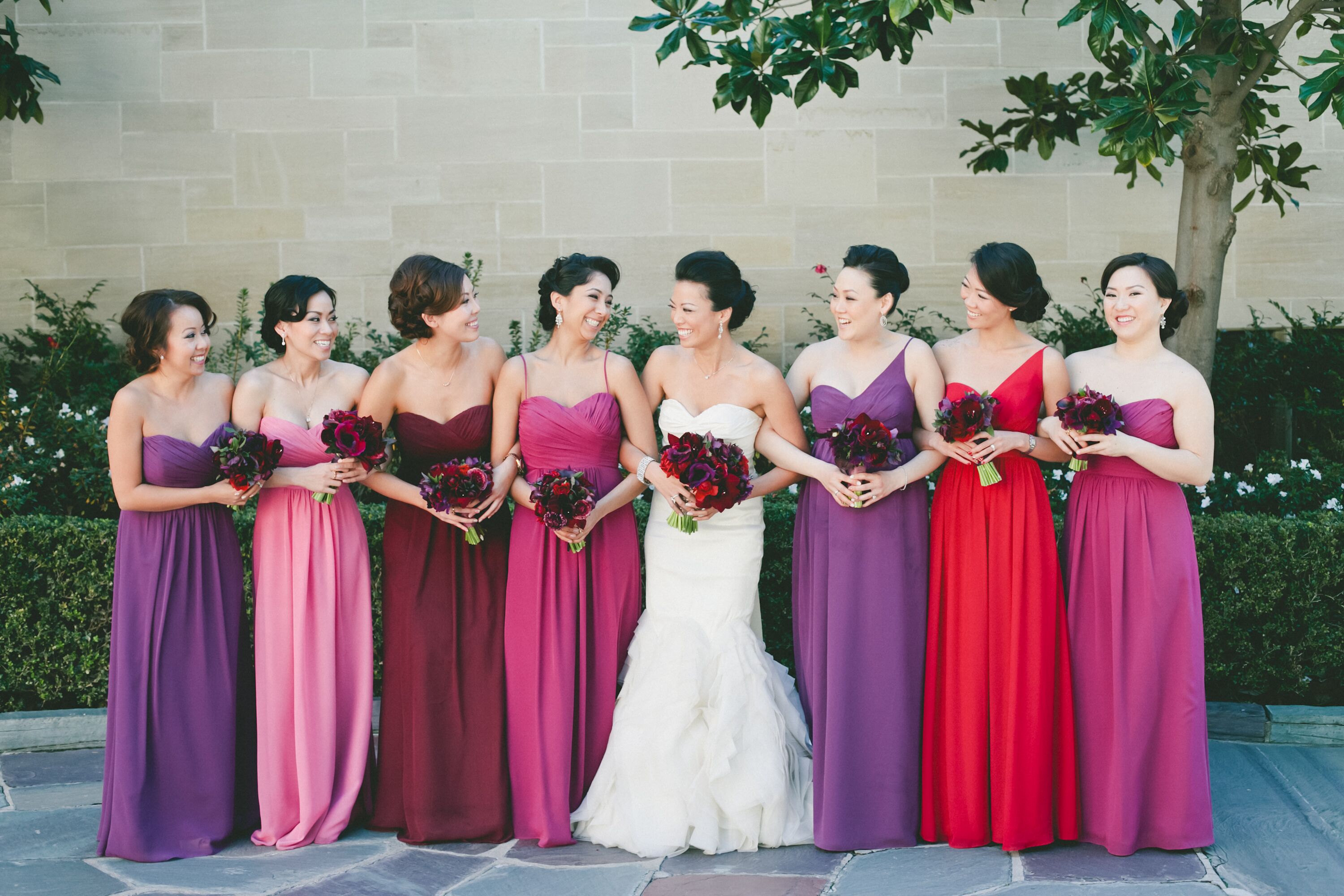 Burgundy ombre hotsell bridesmaid dresses