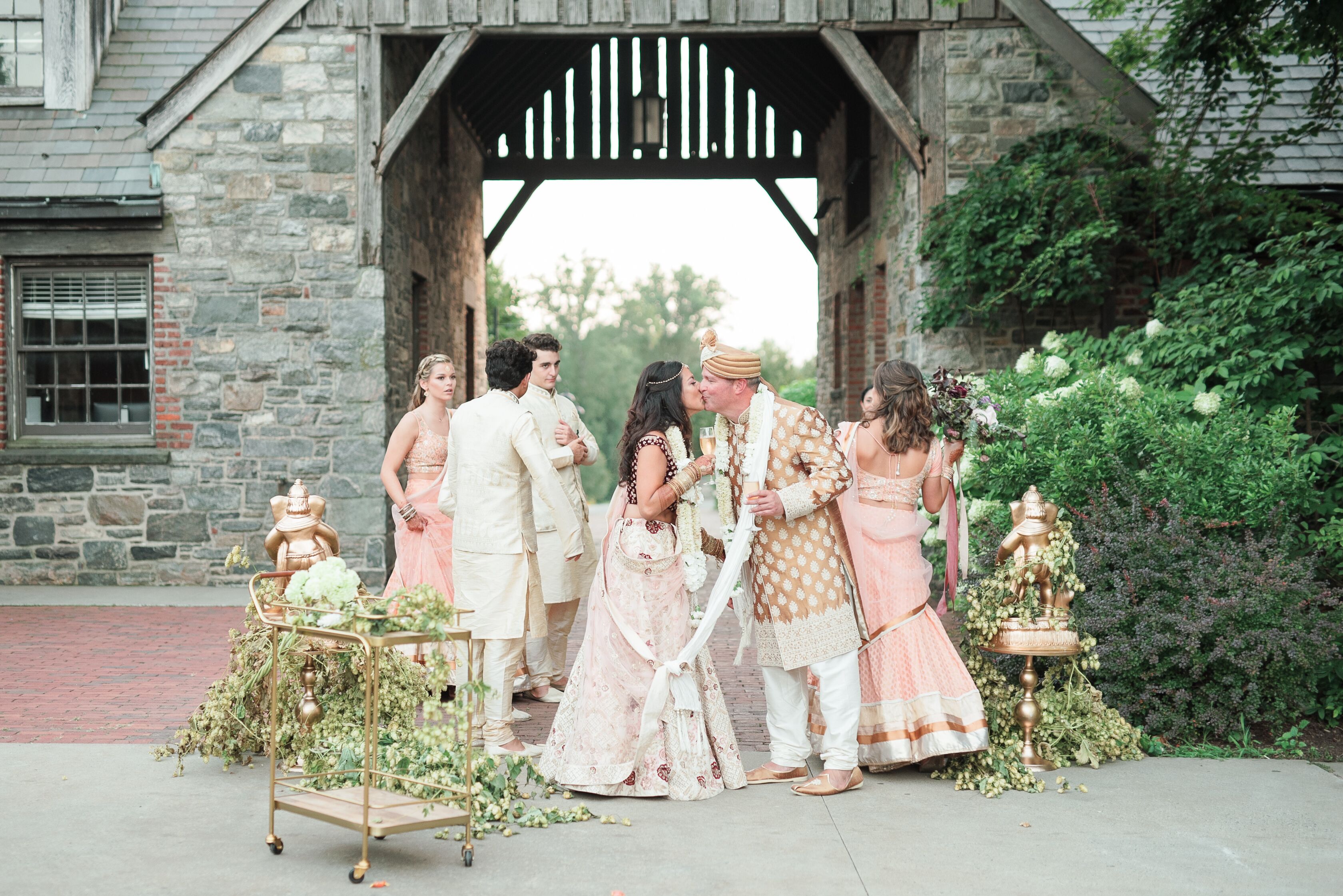 Bohemian Wedding Party At Blue Hill Farm At Stone Barns