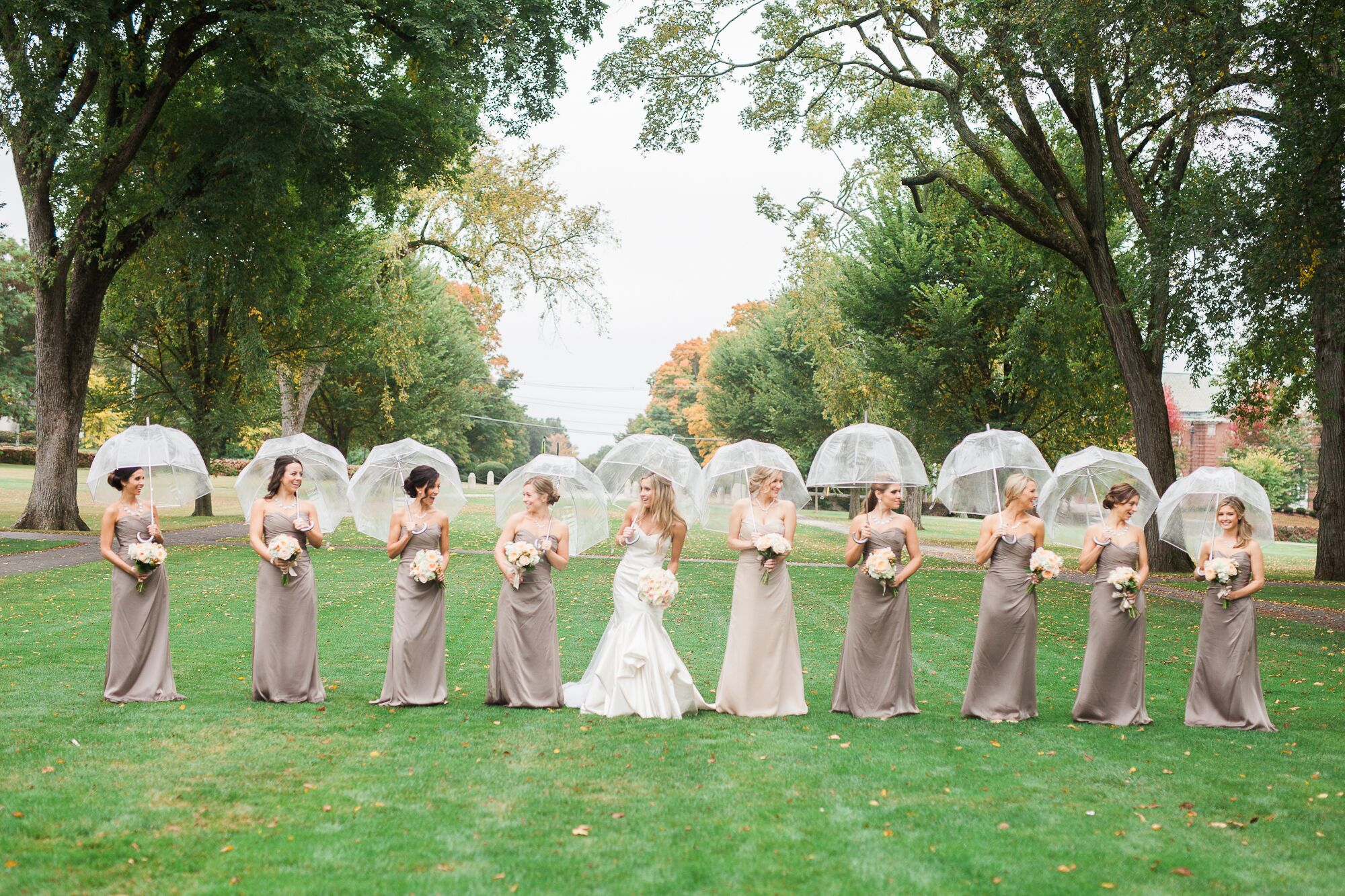 Wedding party shop umbrellas