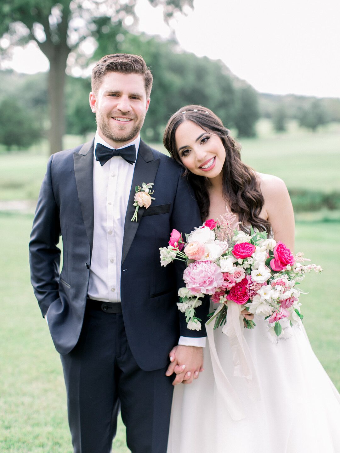 Romantic Bride and Groom at Fiddler’s Elbow Country Club