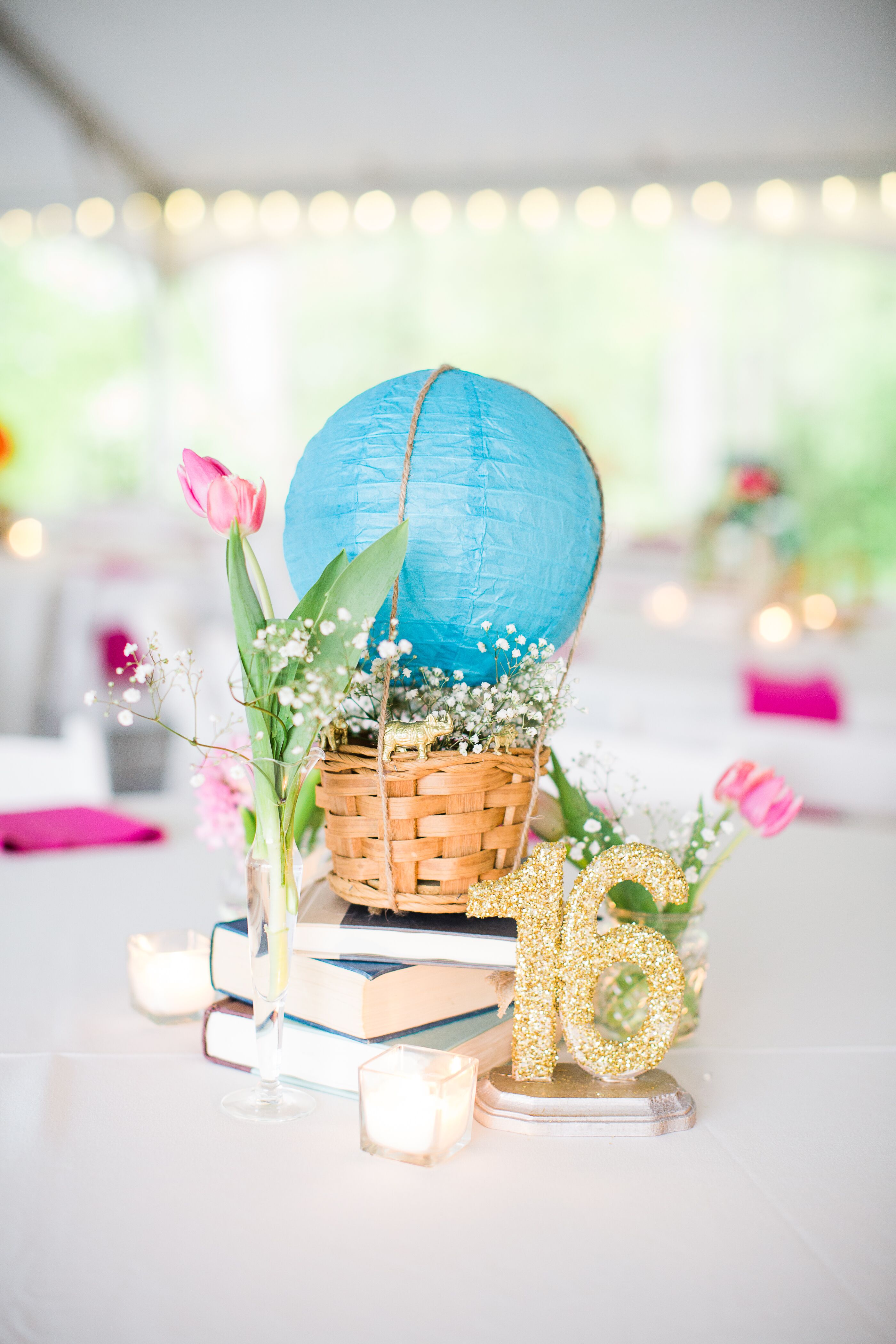 chinese lantern flower centerpiece