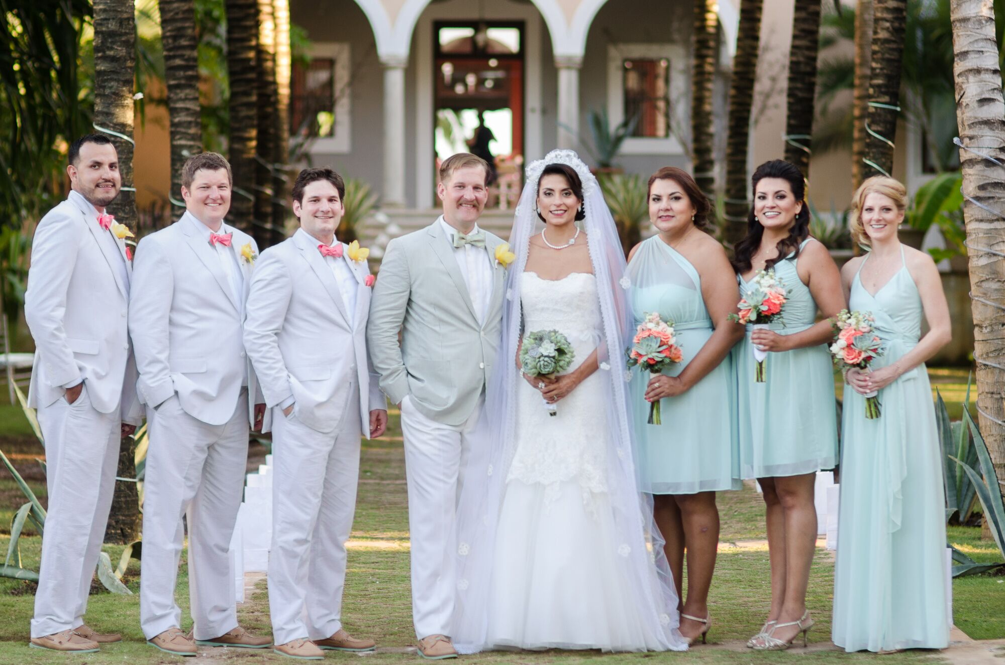 seafoam green wedding dress