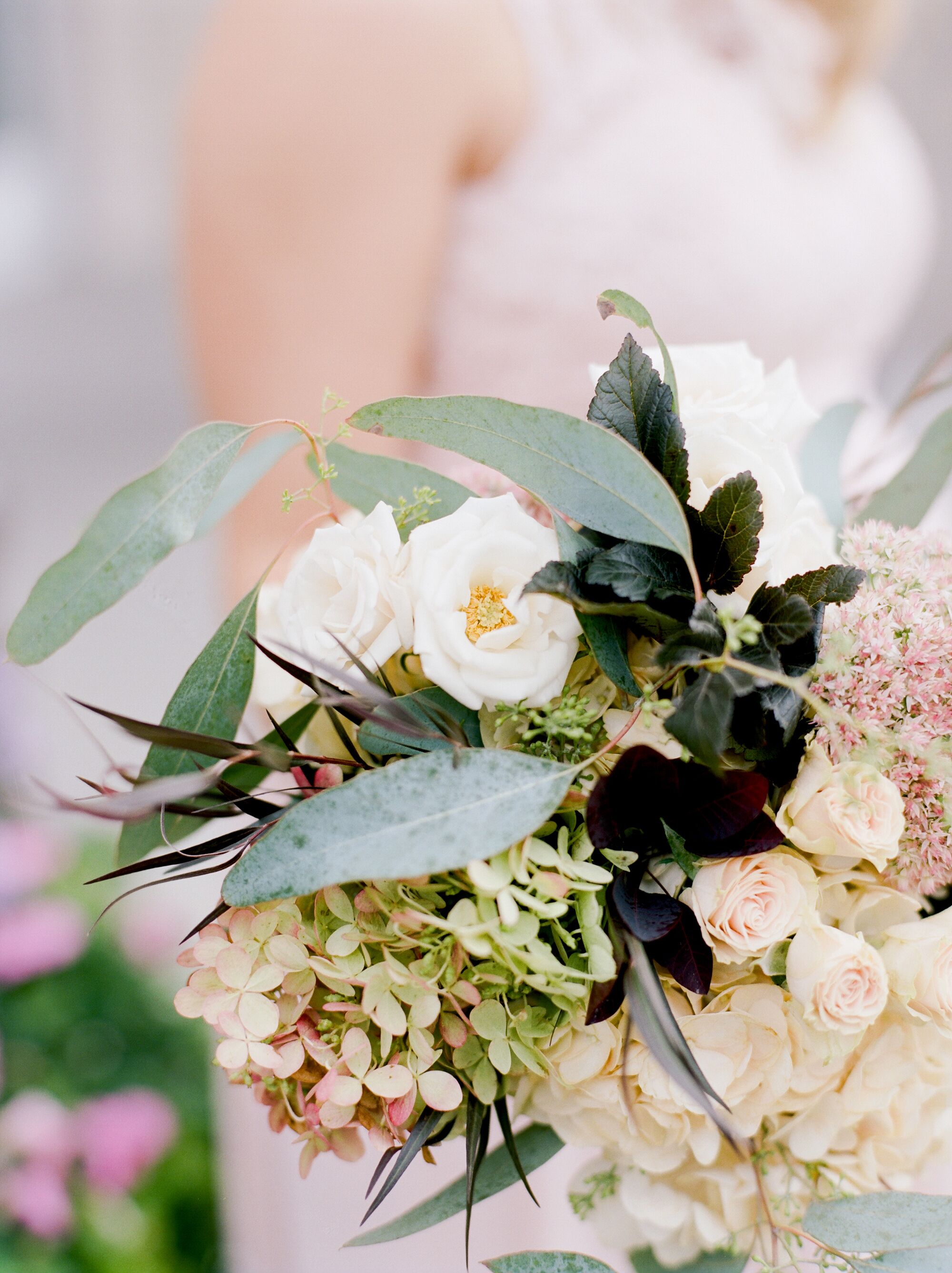 Blush Hydrangea and Rose Bouquet