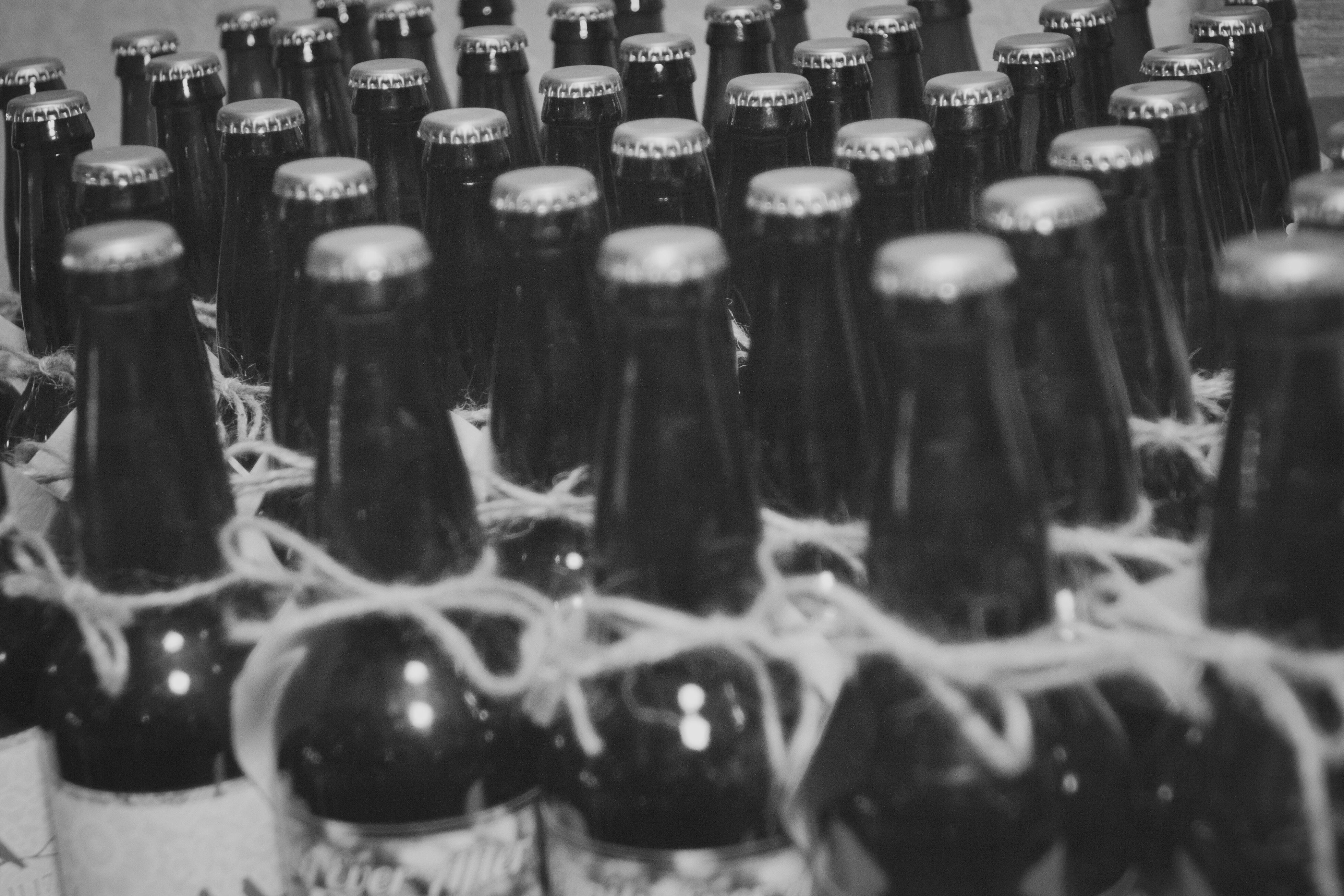 Homemade Bottles of Craft Beer