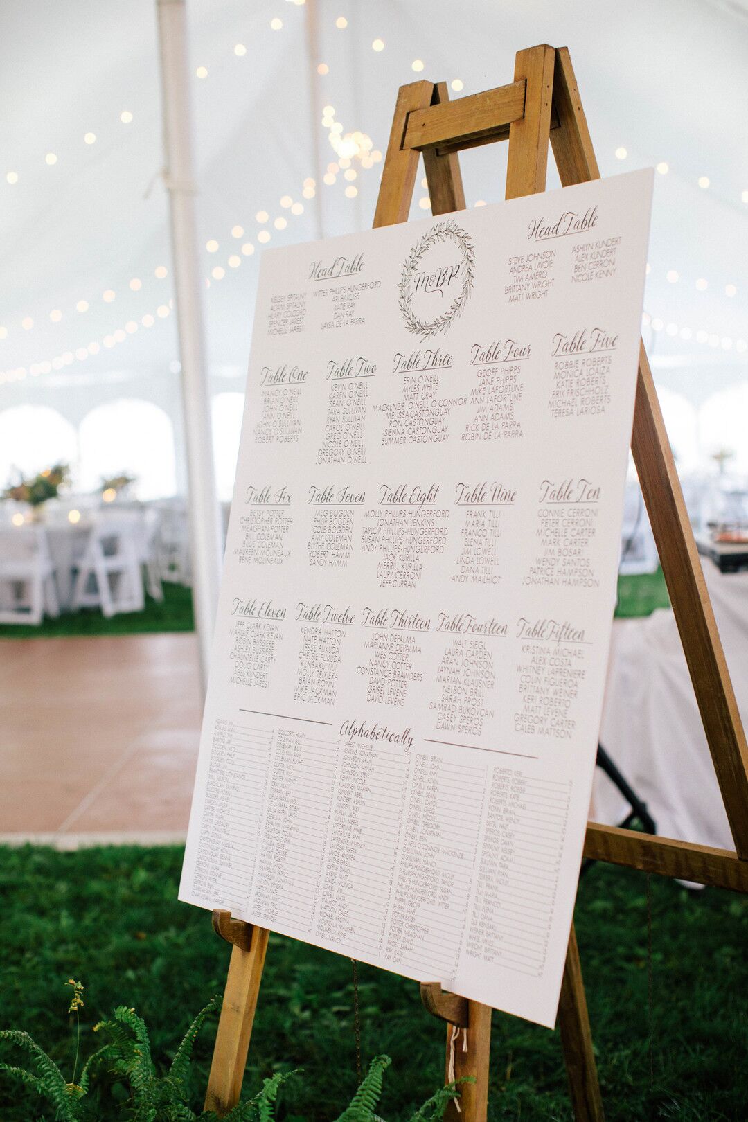 Seating Chart Easel