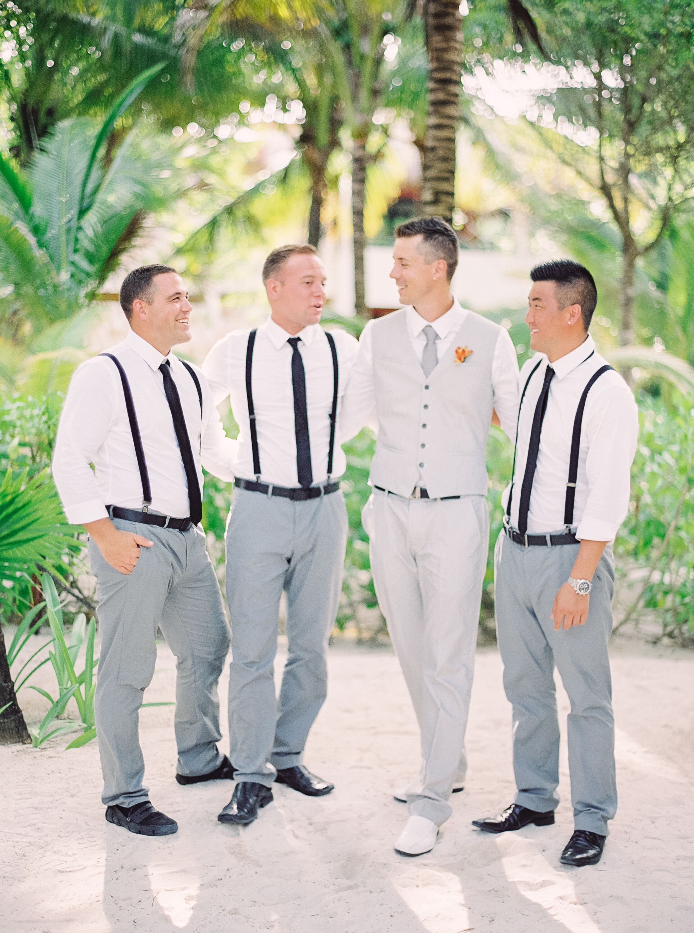 Gray Casual Groomsmen Attire