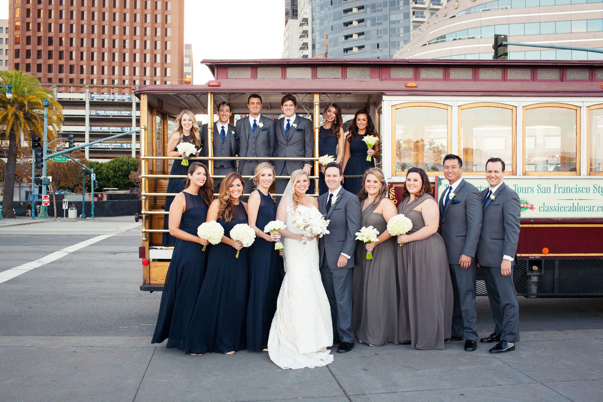 charcoal blue bridesmaid dresses