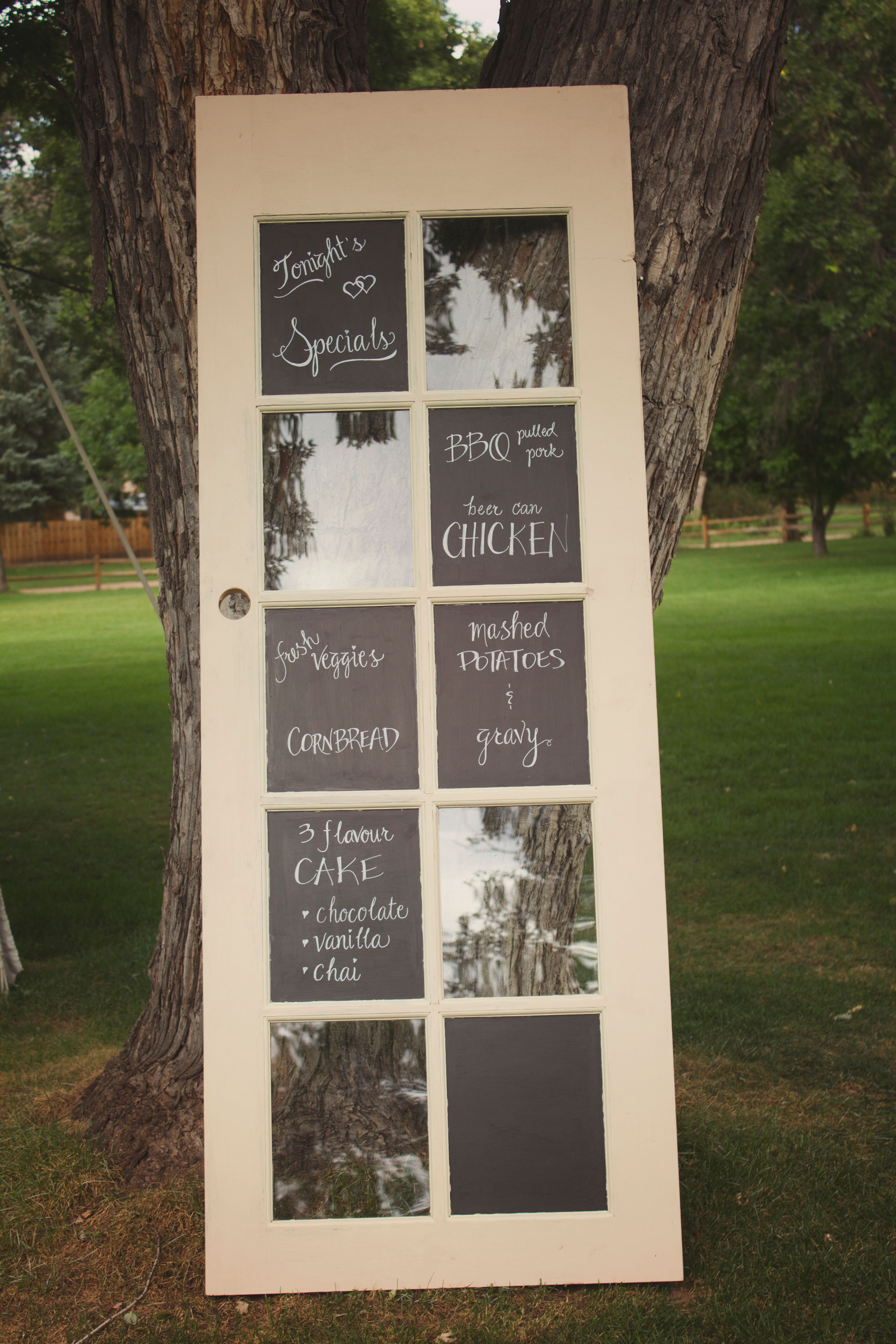 DIY Rustic Old Door Menu