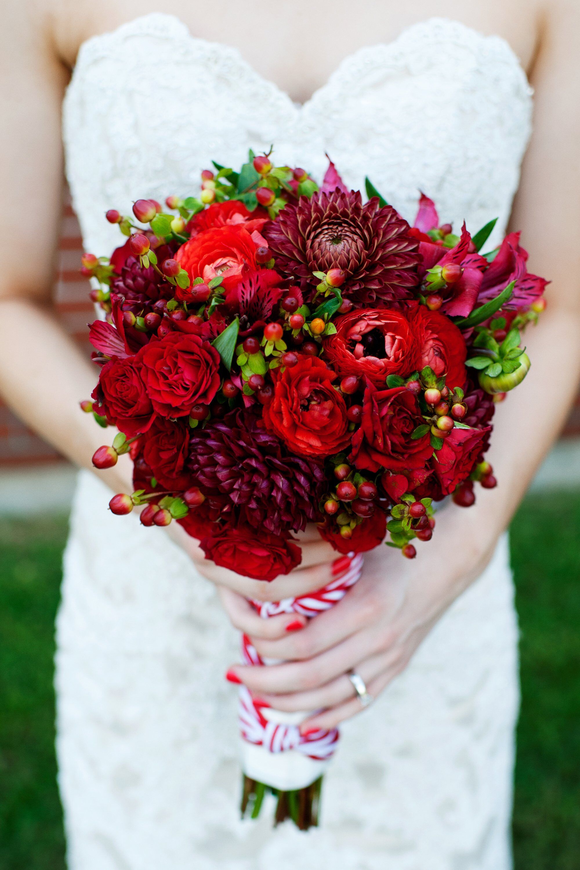 Red Bridal Bouquet