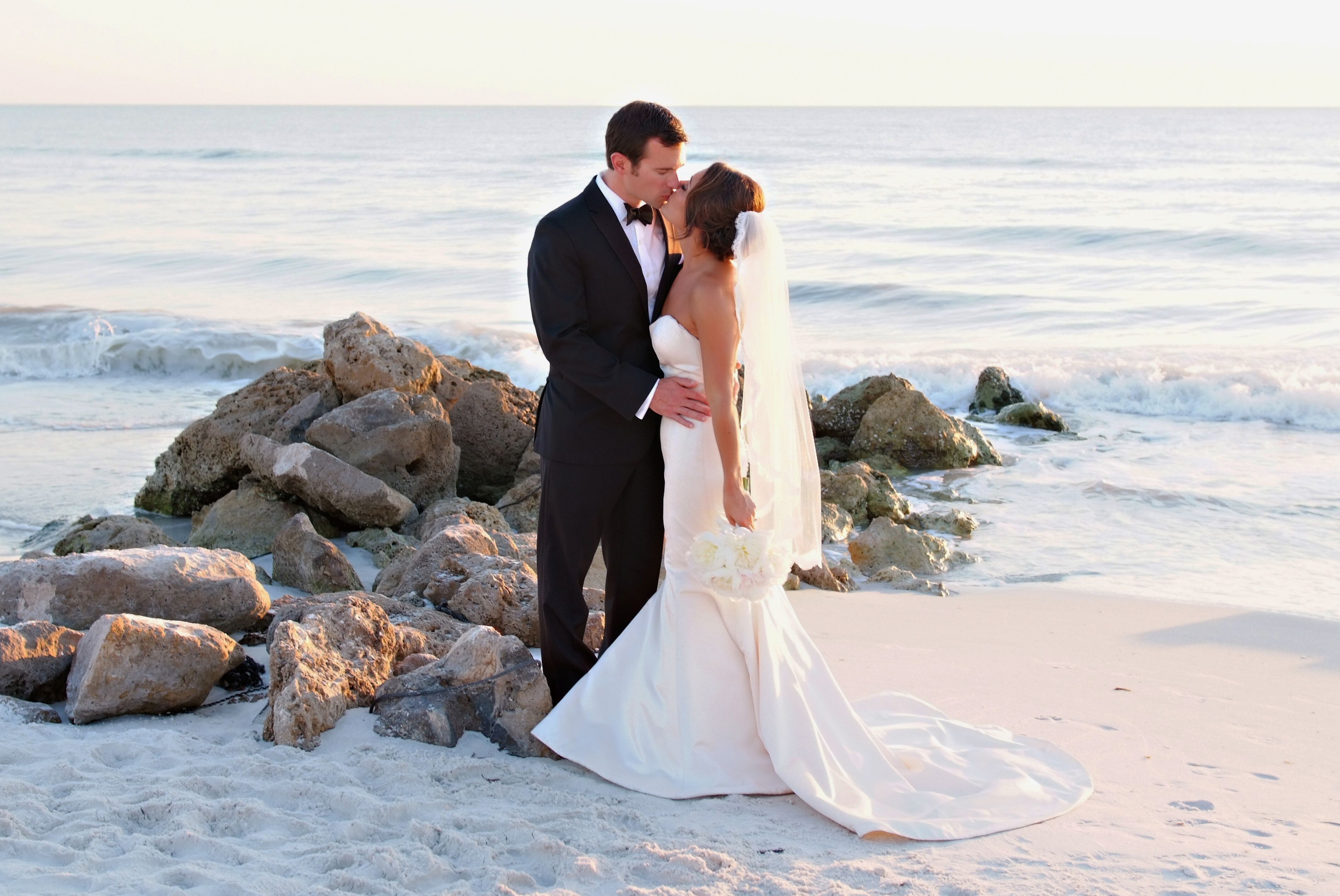 Black suit 2025 beach wedding