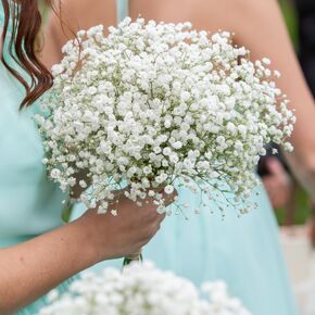 Hanging Mason Jar with Baby's Breath