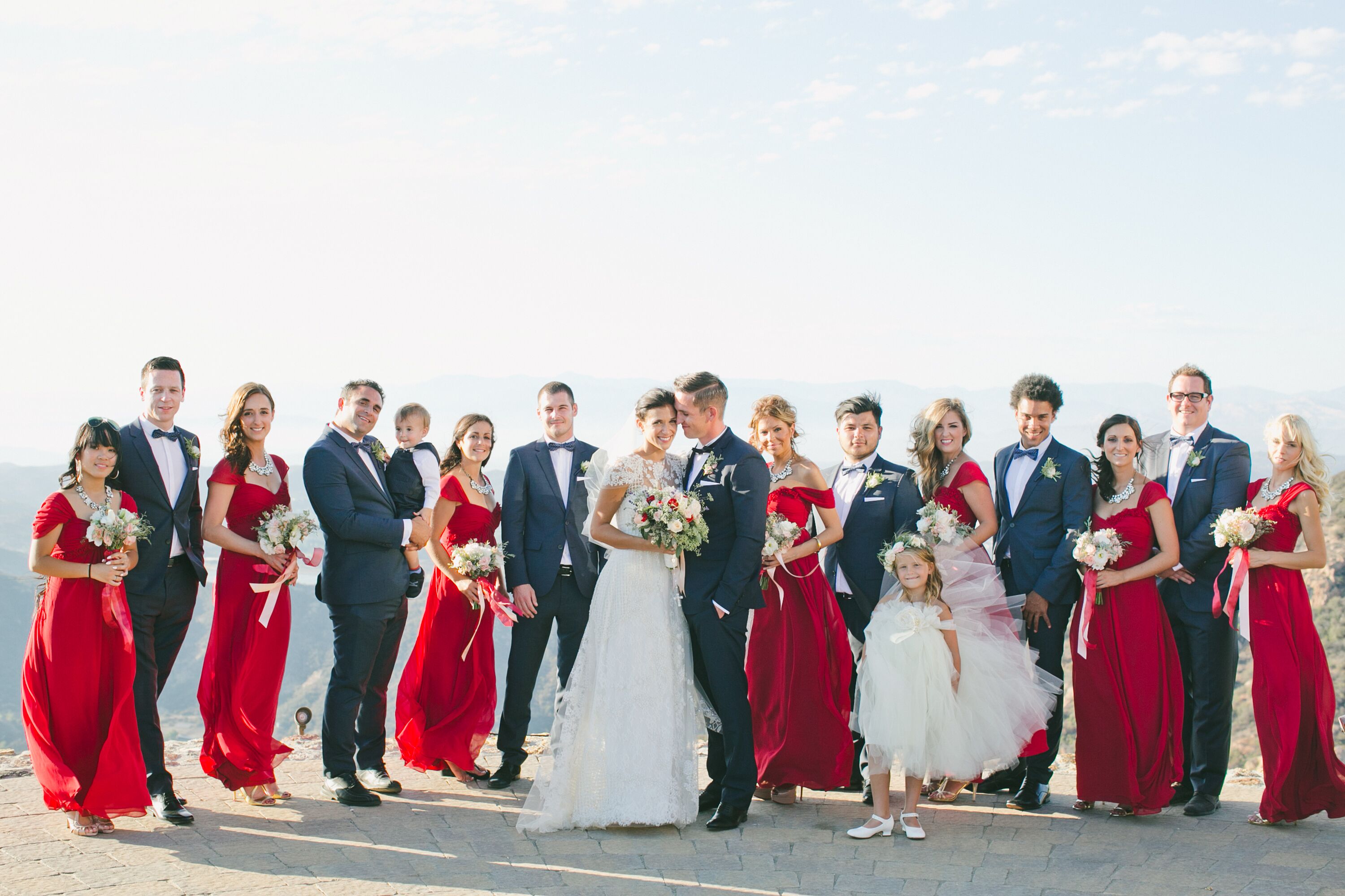 Navy blue groomsmen and on sale bridesmaids