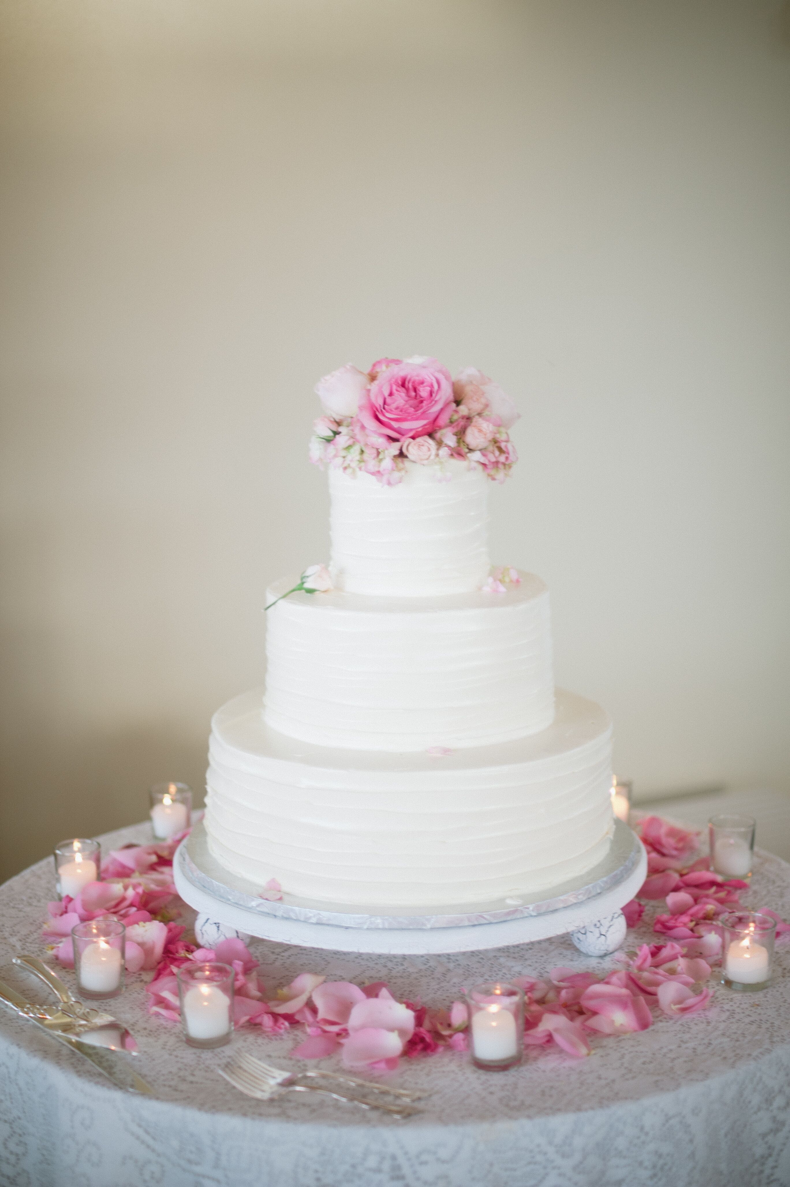 Classic Three-tier Buttercream Wedding Cake