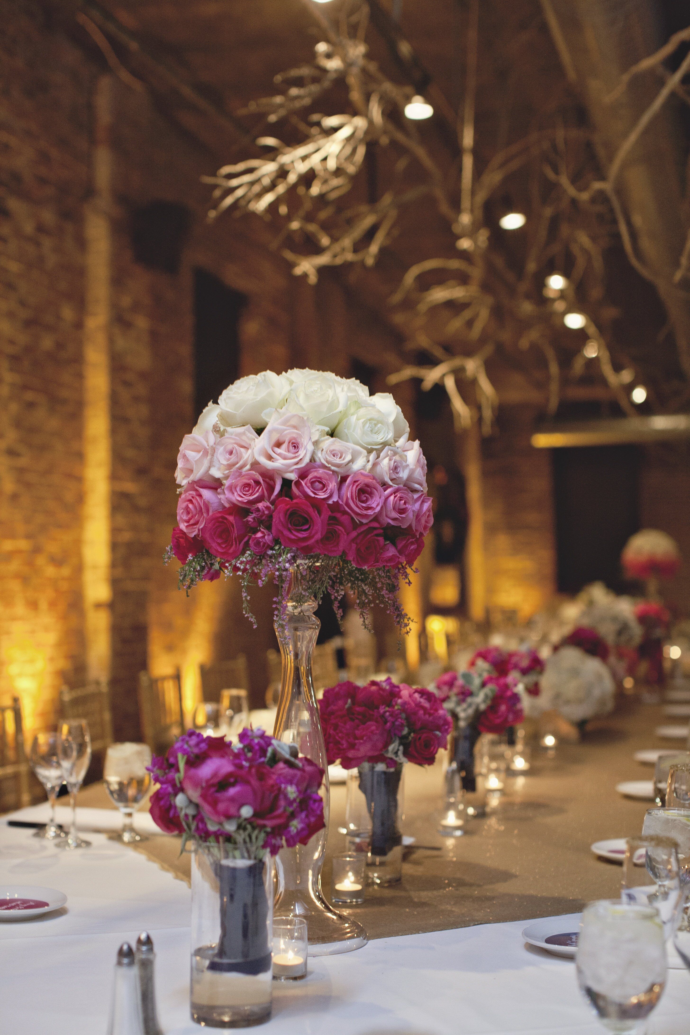 Colorful Rose Centerpieces