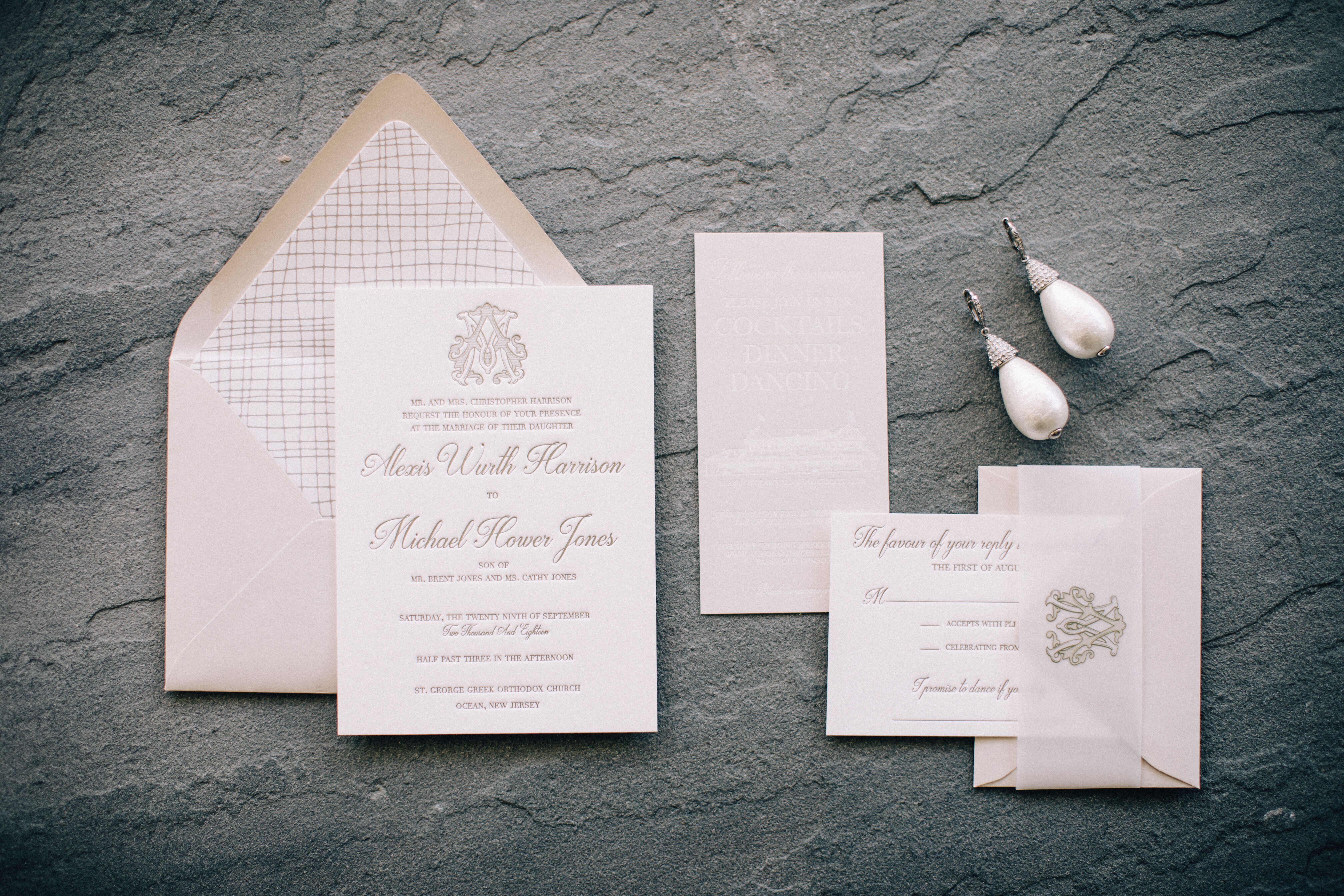 Classic and Elegant Invitations with Calligraphy