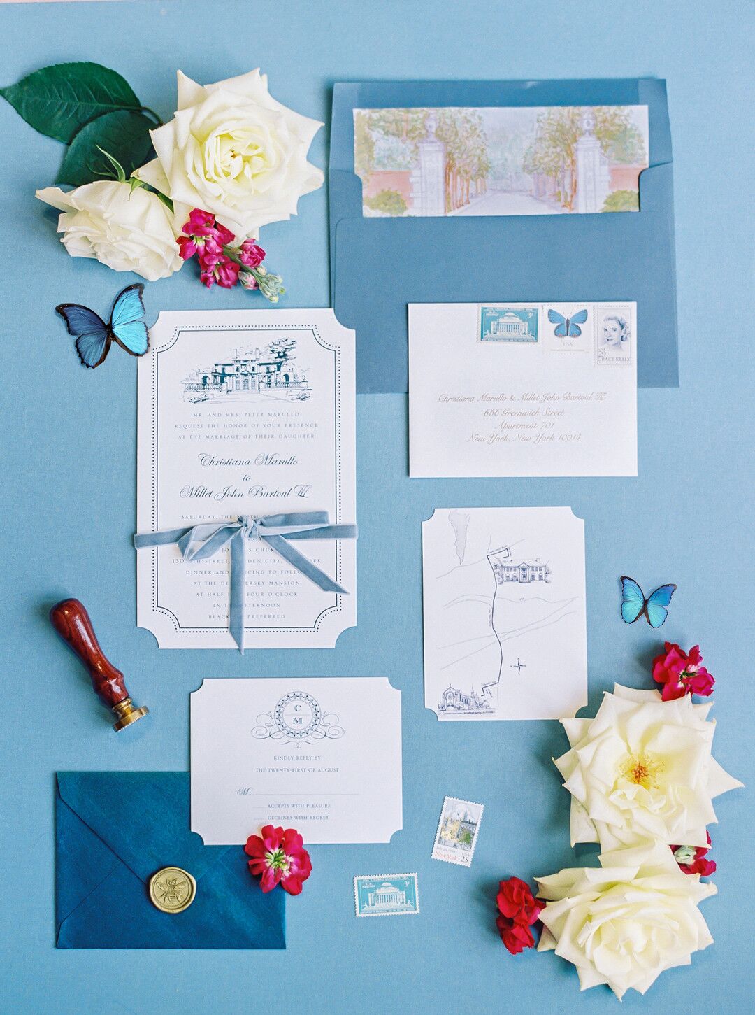 The Wedding Stationery and Paper Goods Hinted at The Elegant Wedding