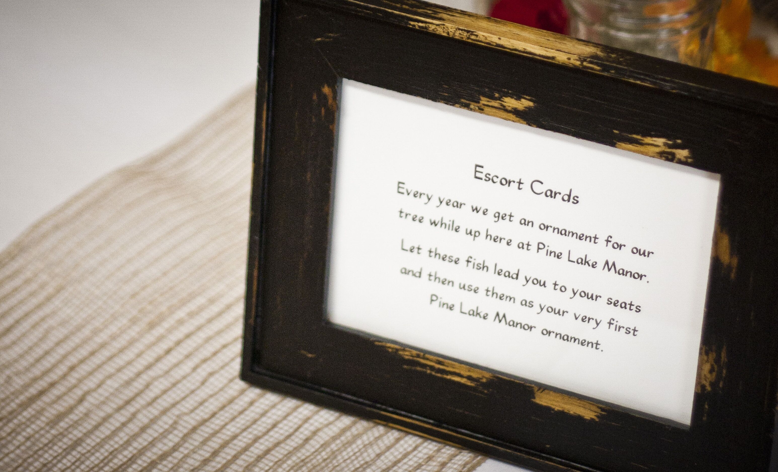 Escort Card Table Sign