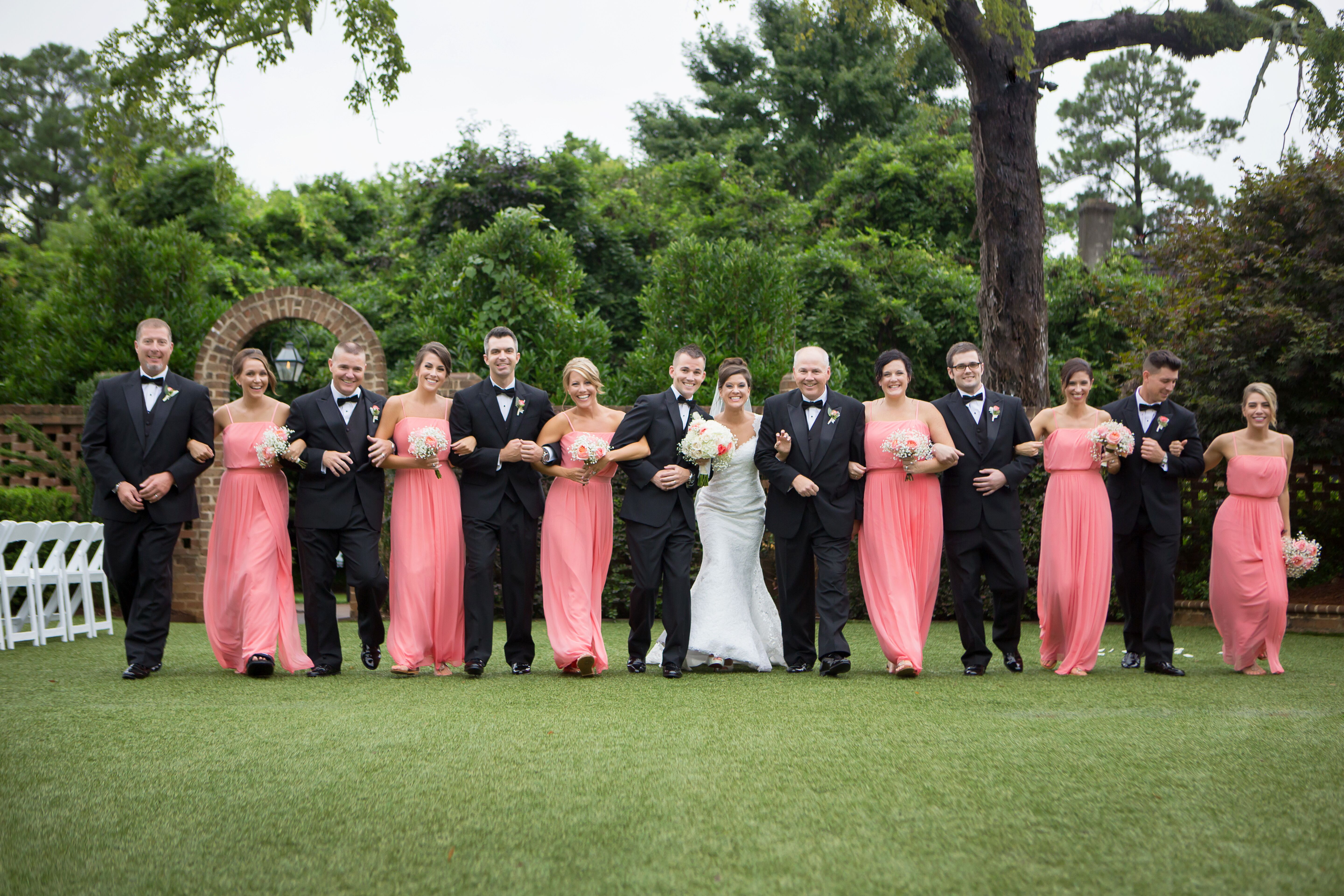 pink and black party outfits