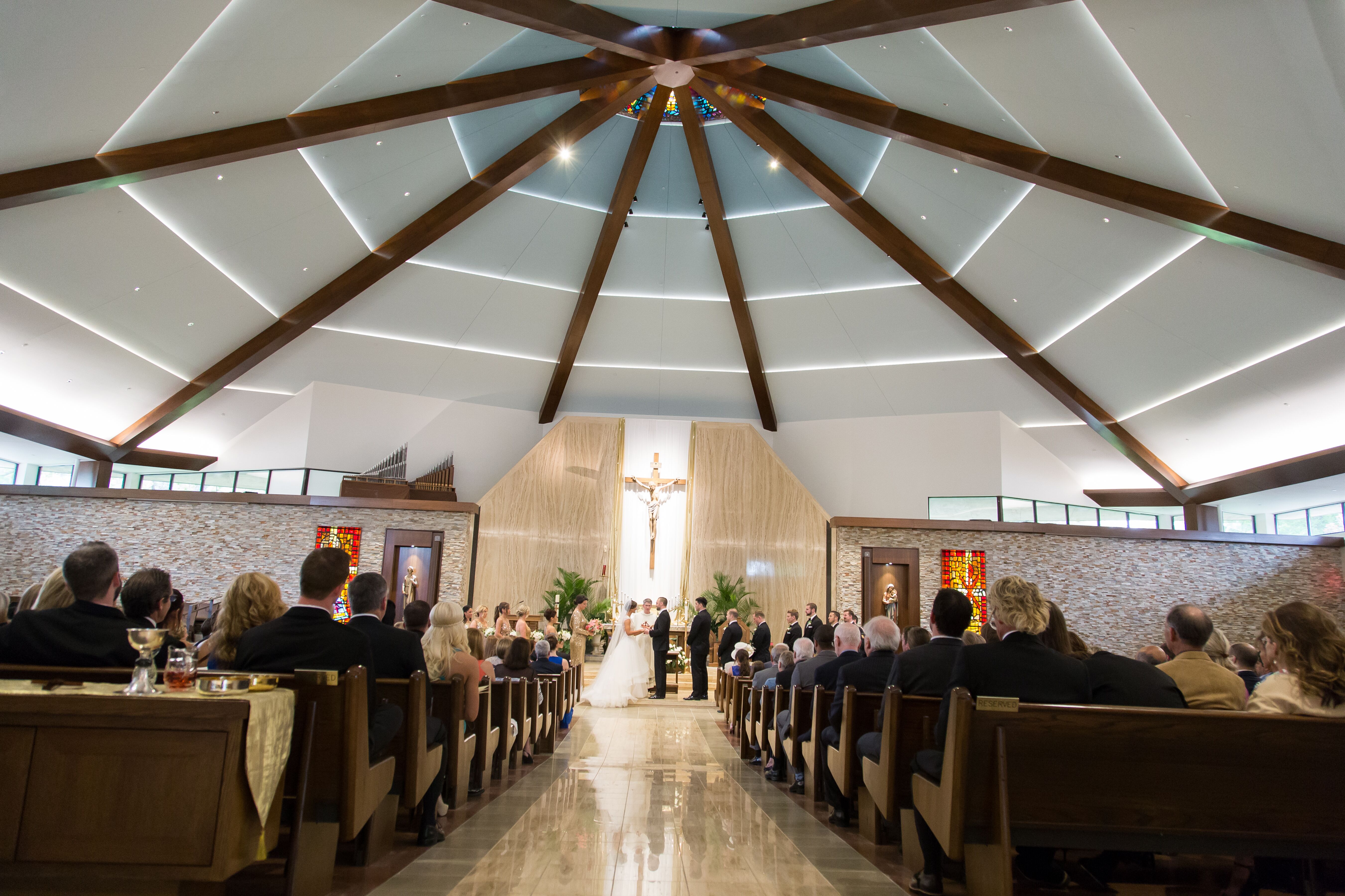 Modern Cure of Ars Catholic Church Wedding Ceremony