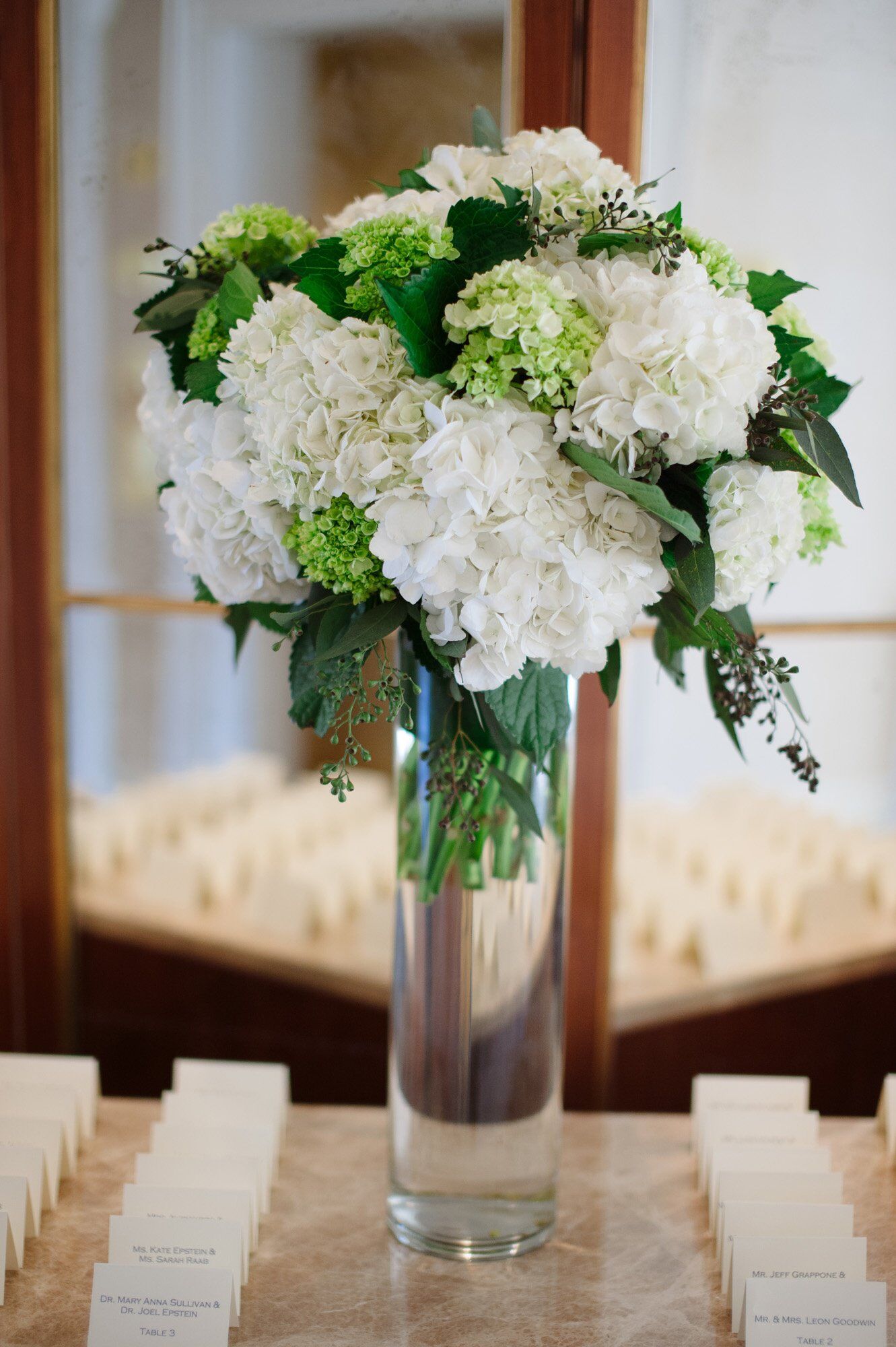 Hydrangea Centerpieces