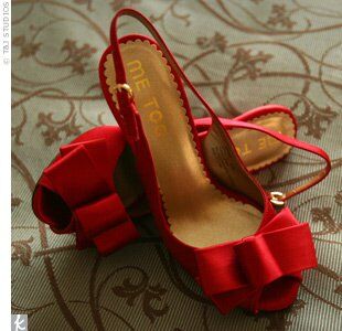 Red Satin Wedding Shoes