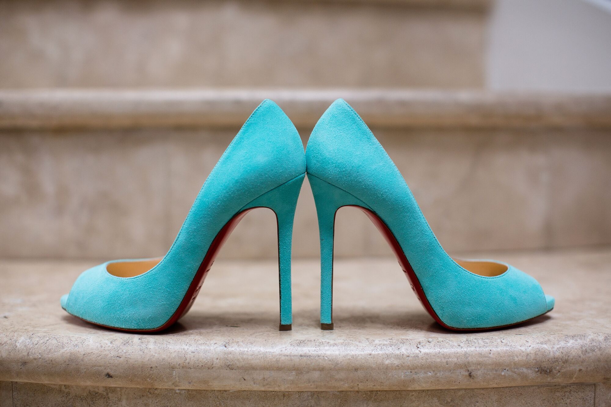 Turquoise Blue Christian Louboutin Bridal Shoes